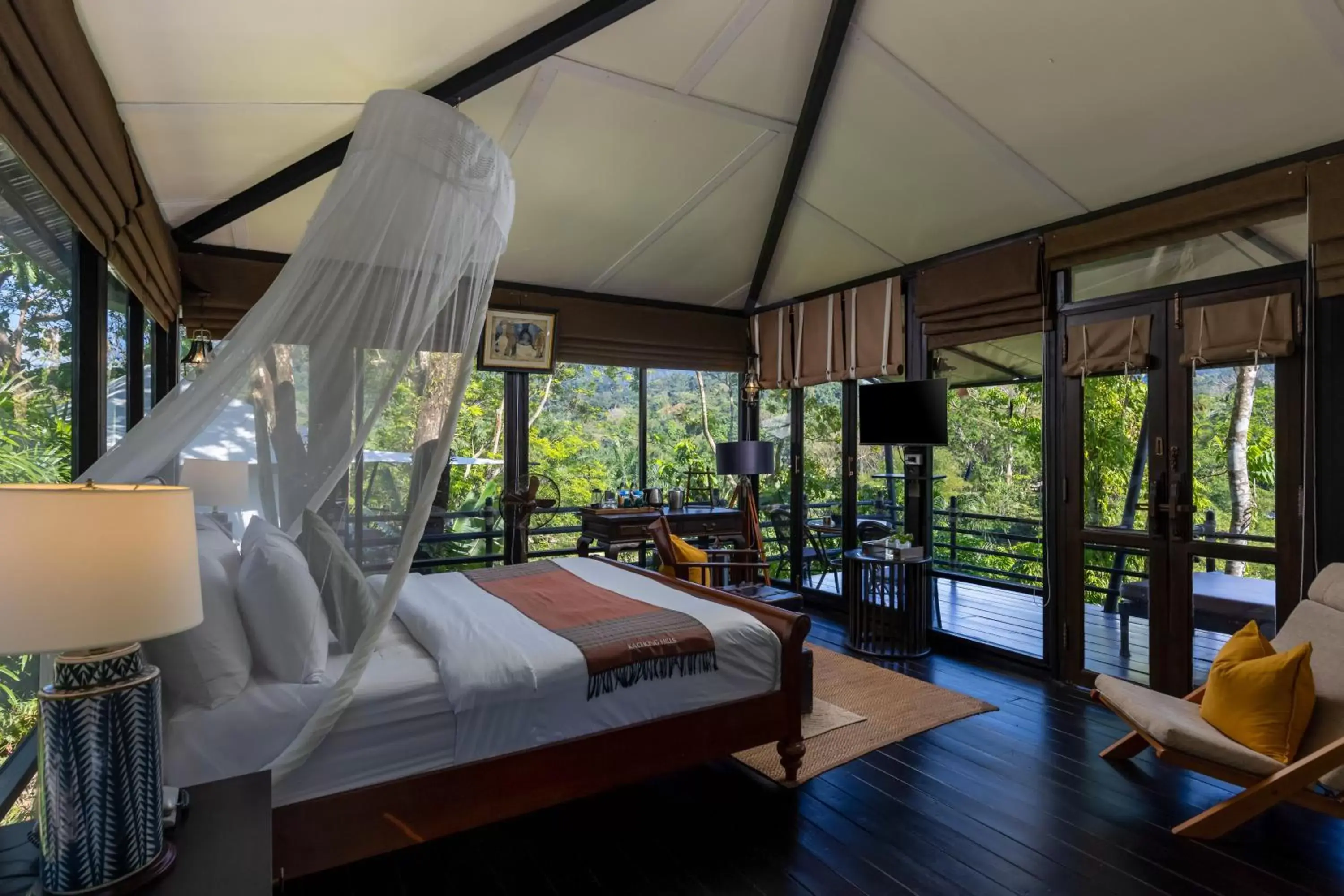 Bed in Kachonghills Tented Resort Trang