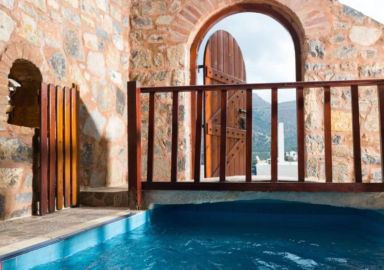 Facade/entrance, Swimming Pool in The Traditional Homes of Crete