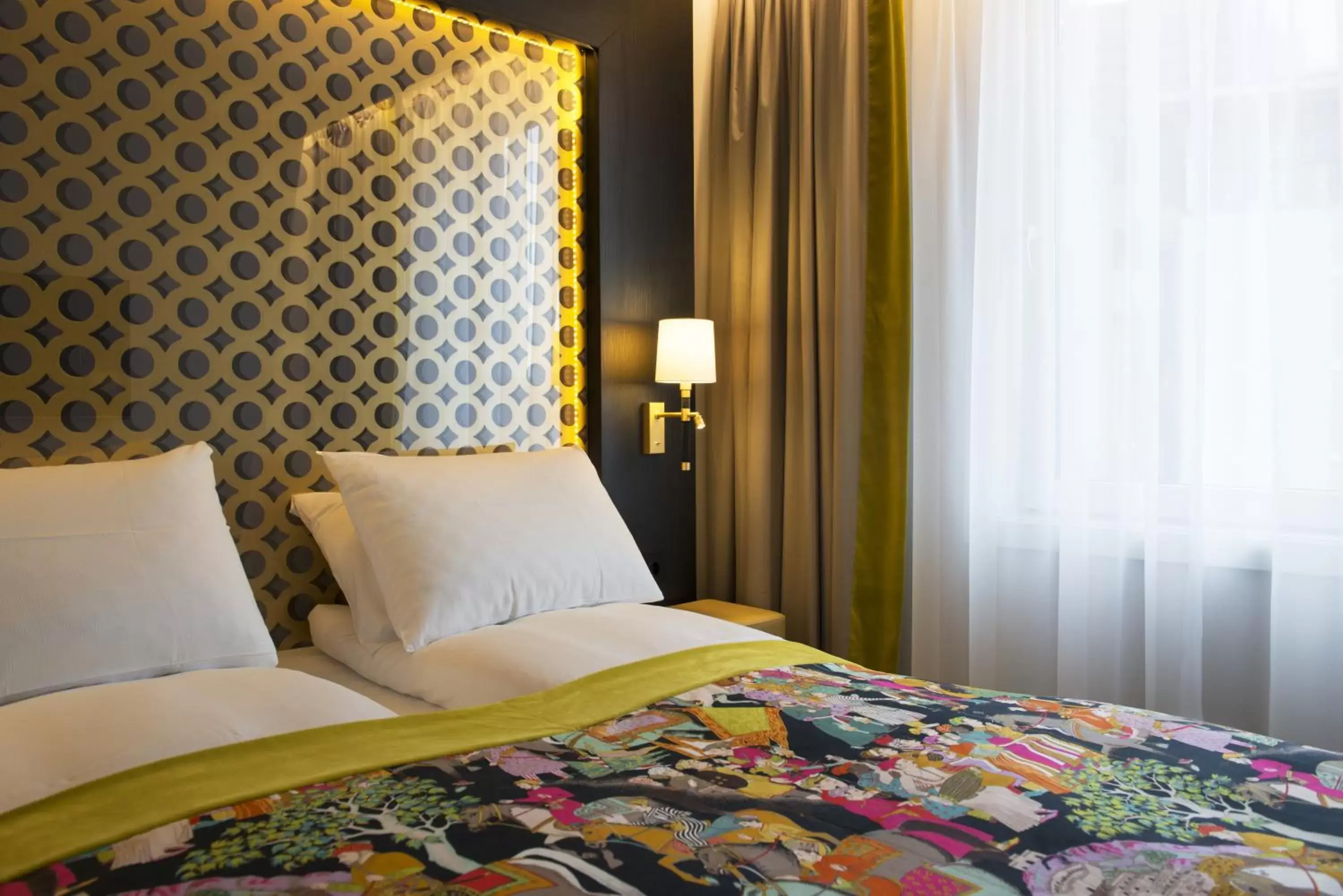 Decorative detail, Bed in Thon Hotel Rosenkrantz Oslo Decorative detail, Bed in Thon Hotel Rosenkrantz Oslo