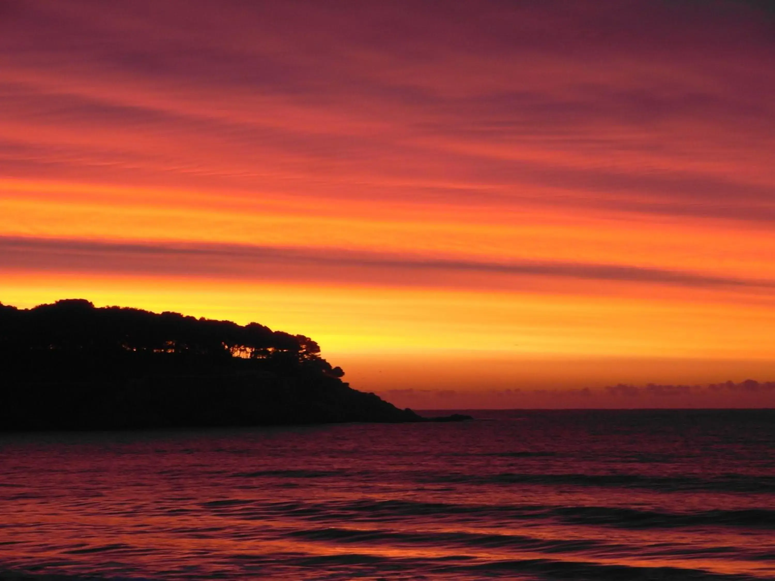 Sunset in Hotel Restaurant Sant Pol