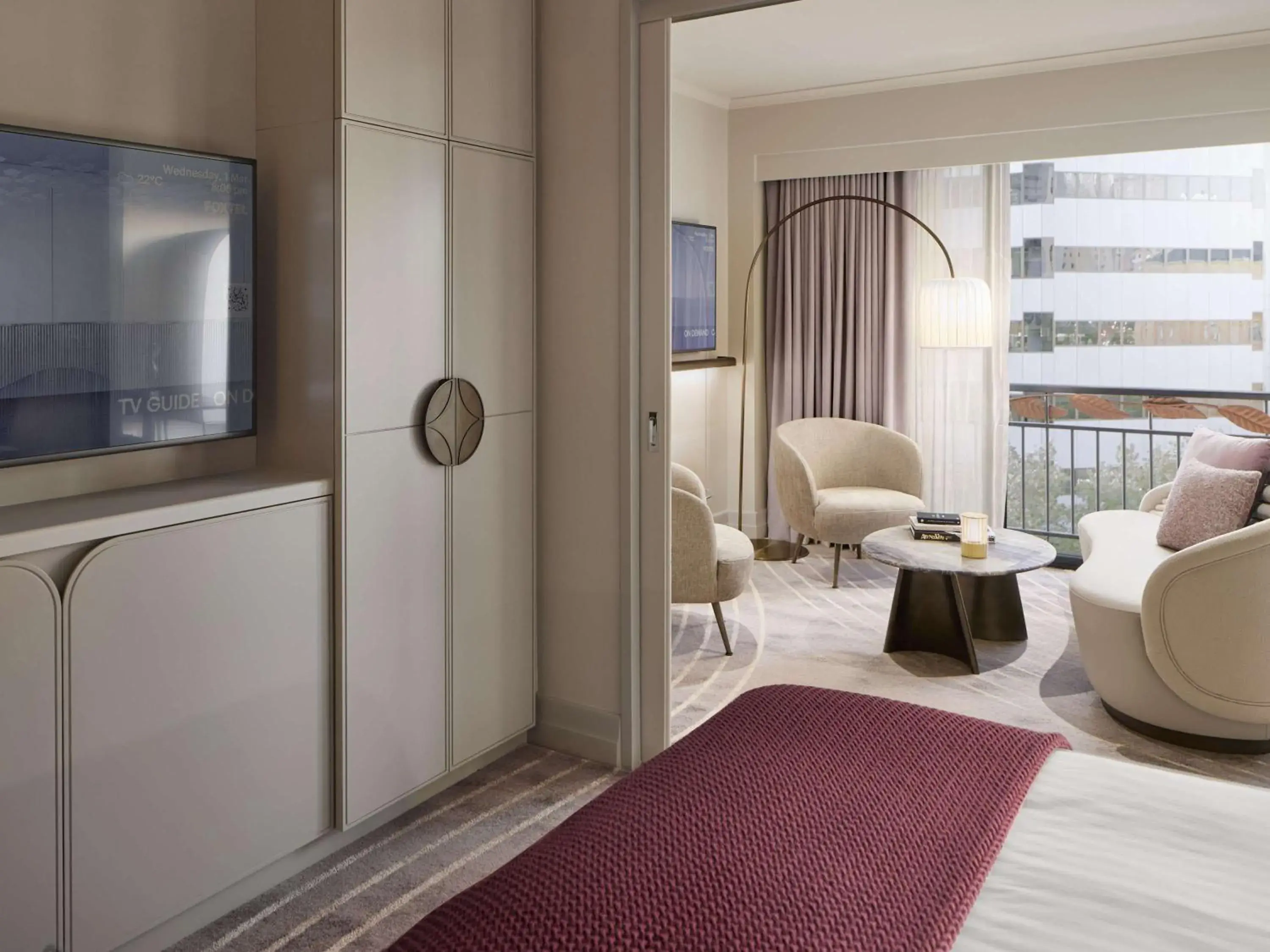 Bedroom, TV/Entertainment Center in The Playford Adelaide - MGallery by Sofitel