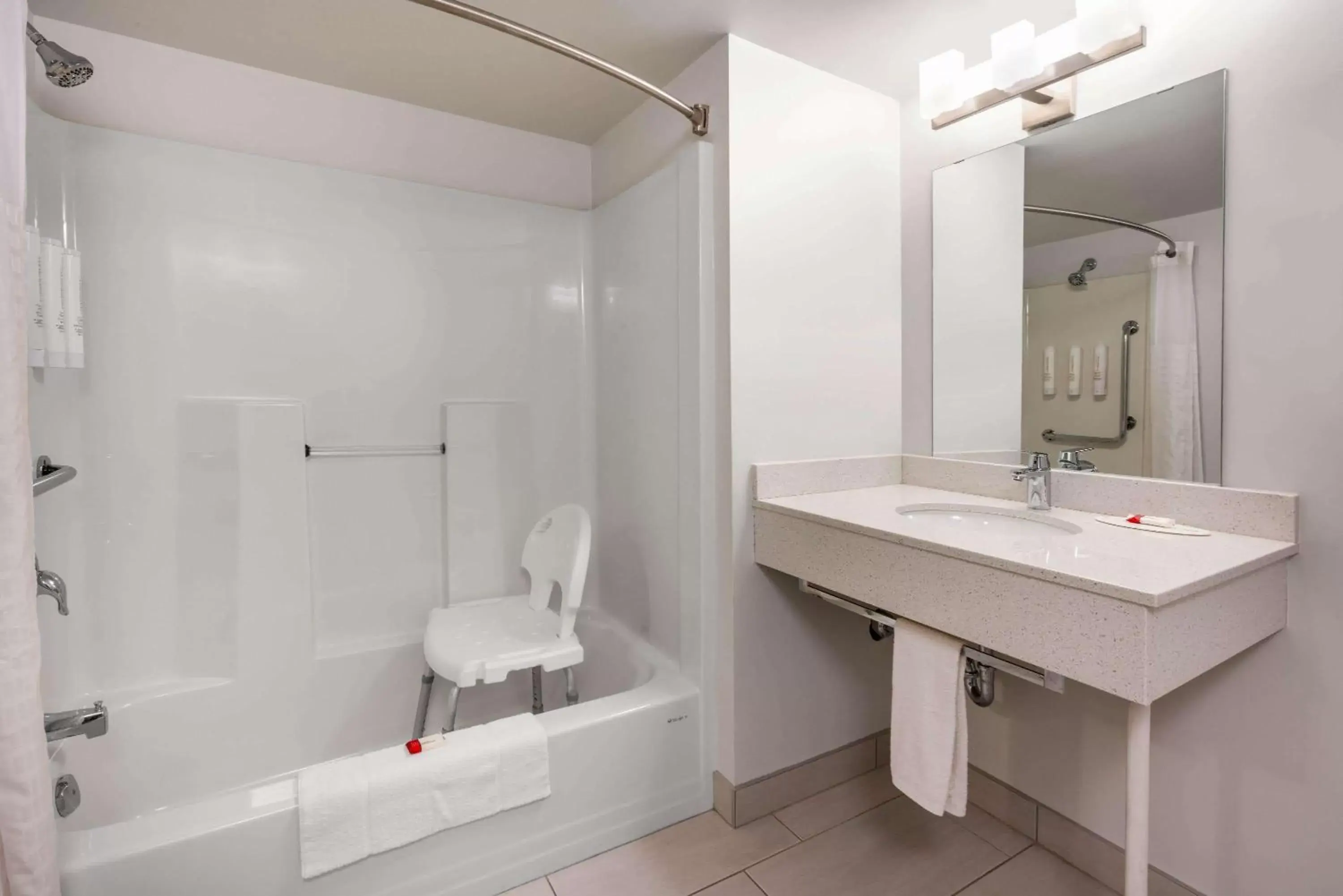 Bathroom in Super 8 by Wyndham Winnipeg West