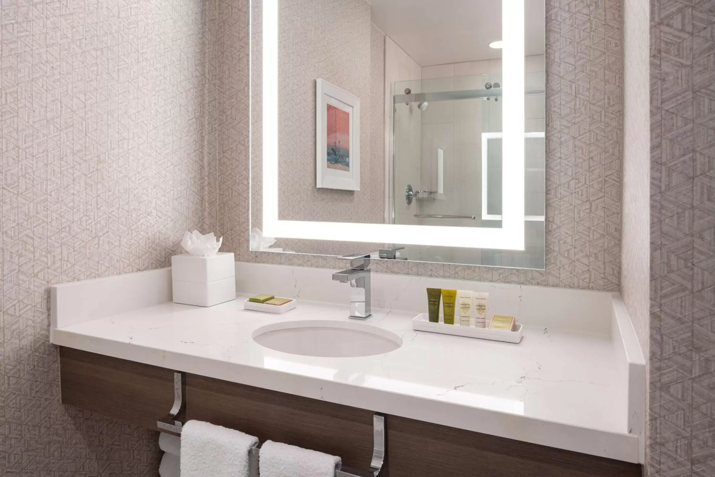 Bathroom in Hilton Seattle Bathroom in Hilton Seattle