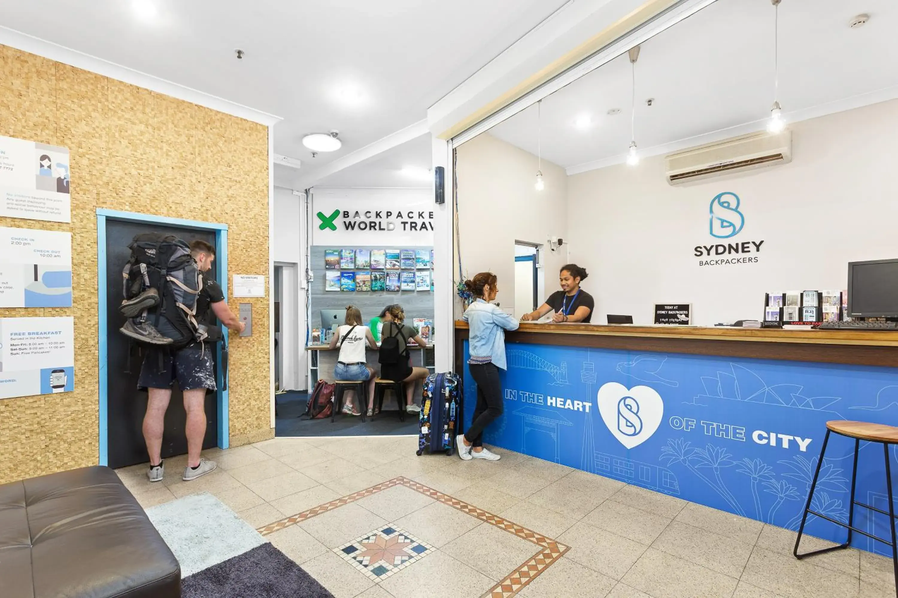 Lobby or reception in Sydney Backpackers