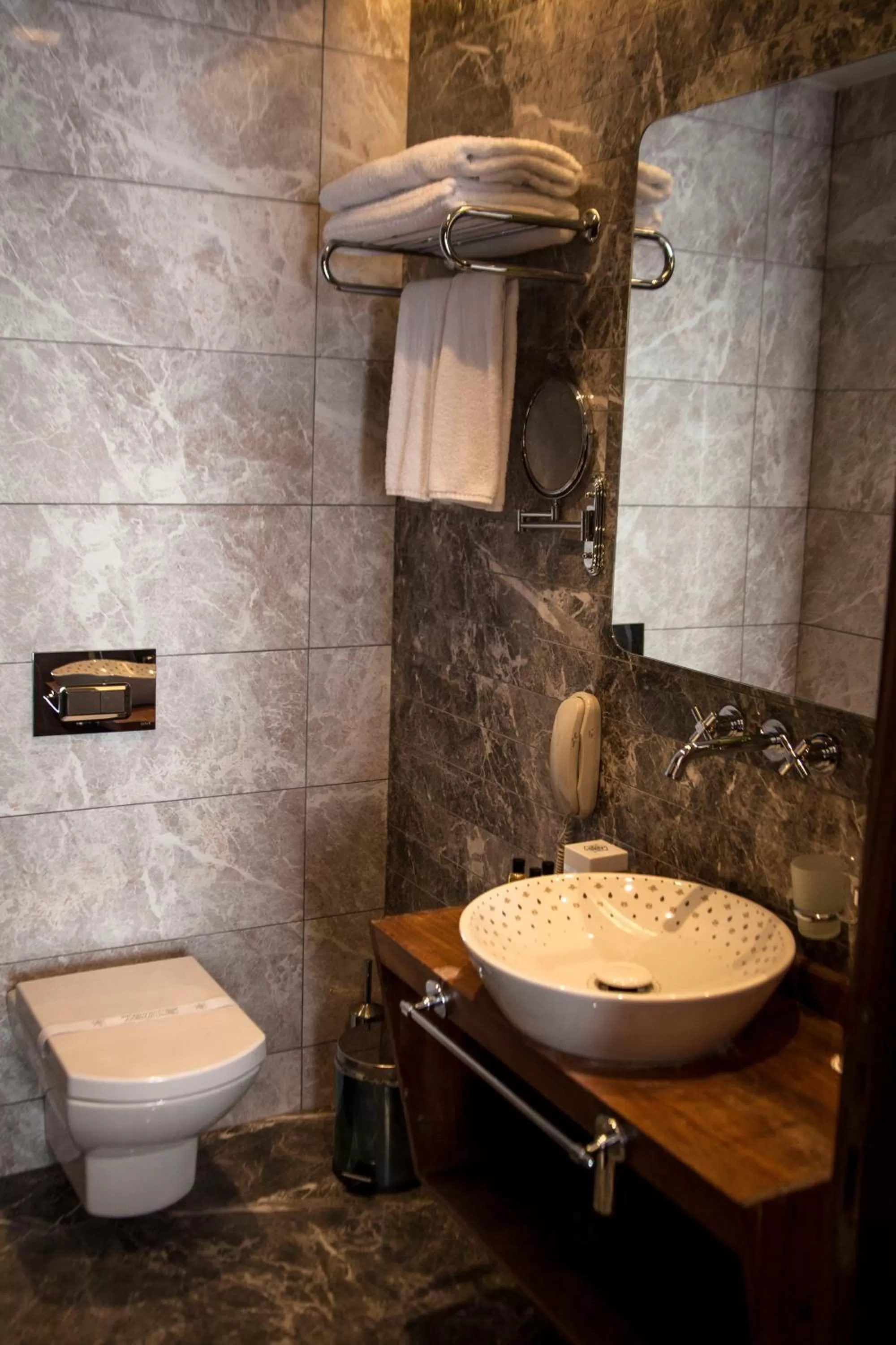 Toilet in Old Port Hotel