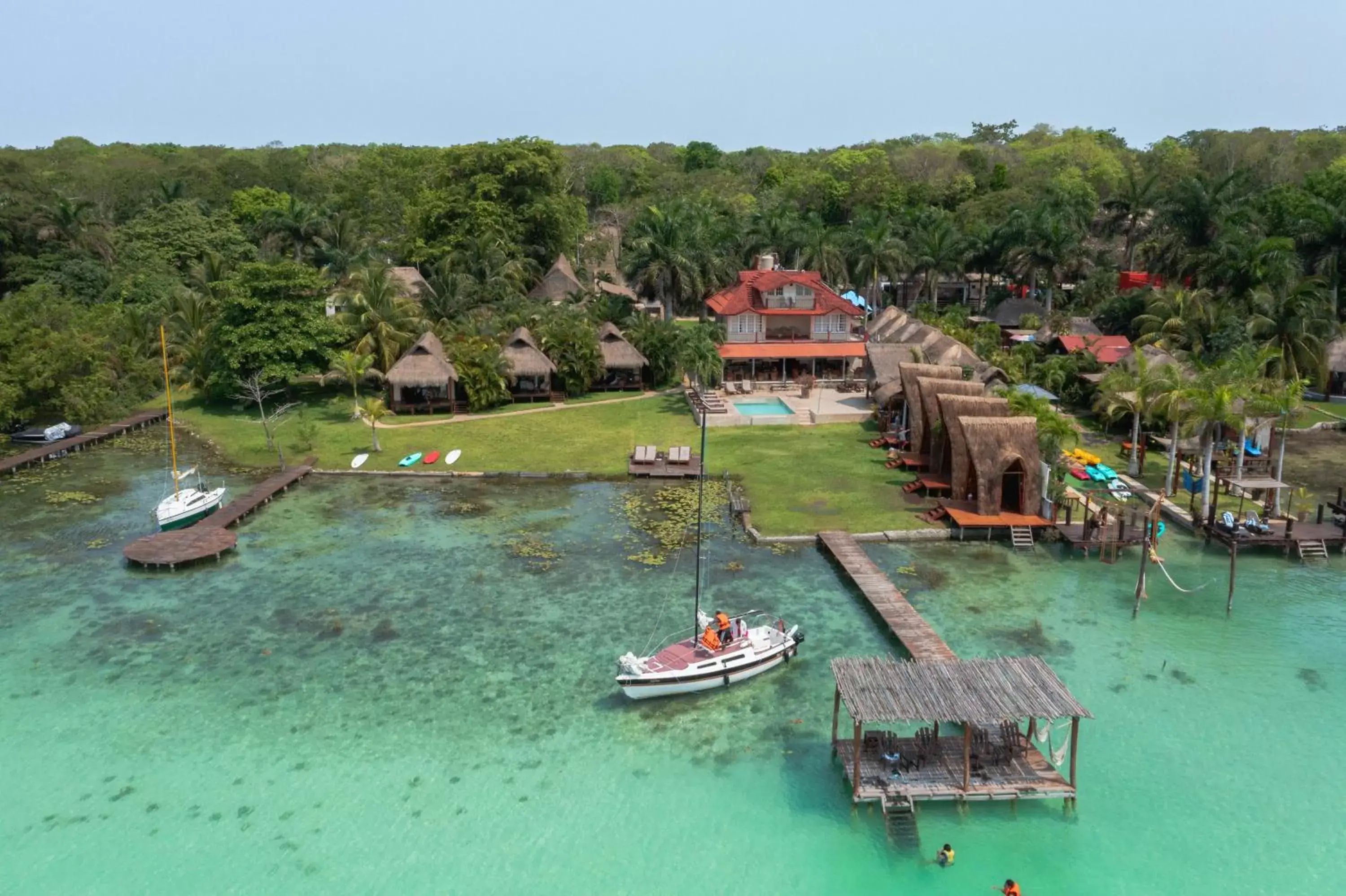 Bird's-eye View in Hotel CasaBakal - A pie de Laguna - Bacalar