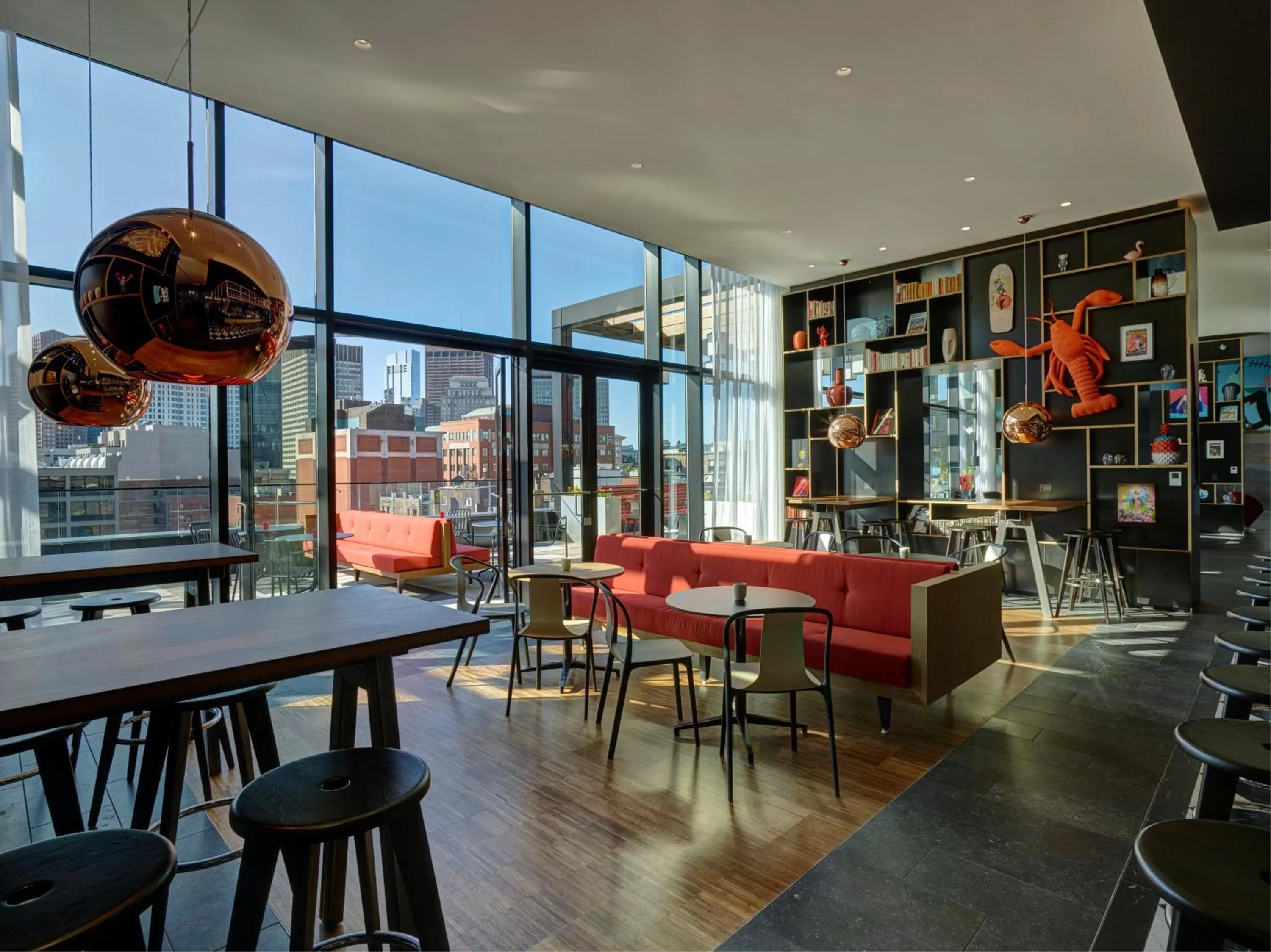 Lobby or reception in citizenM Boston North Station