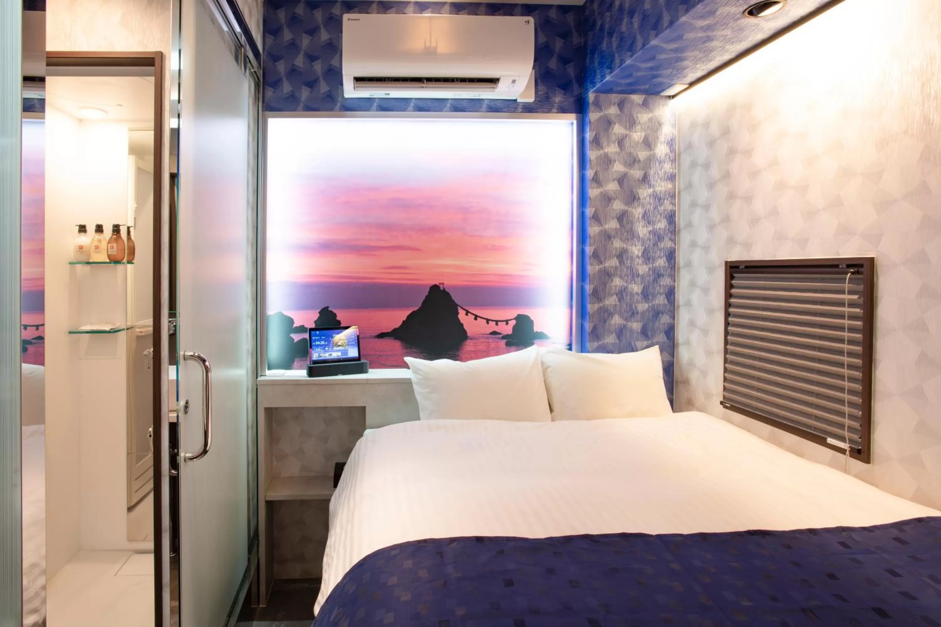 Photo of the whole room, Bed in Hotel Xcell Hiroshima Nagarekawa