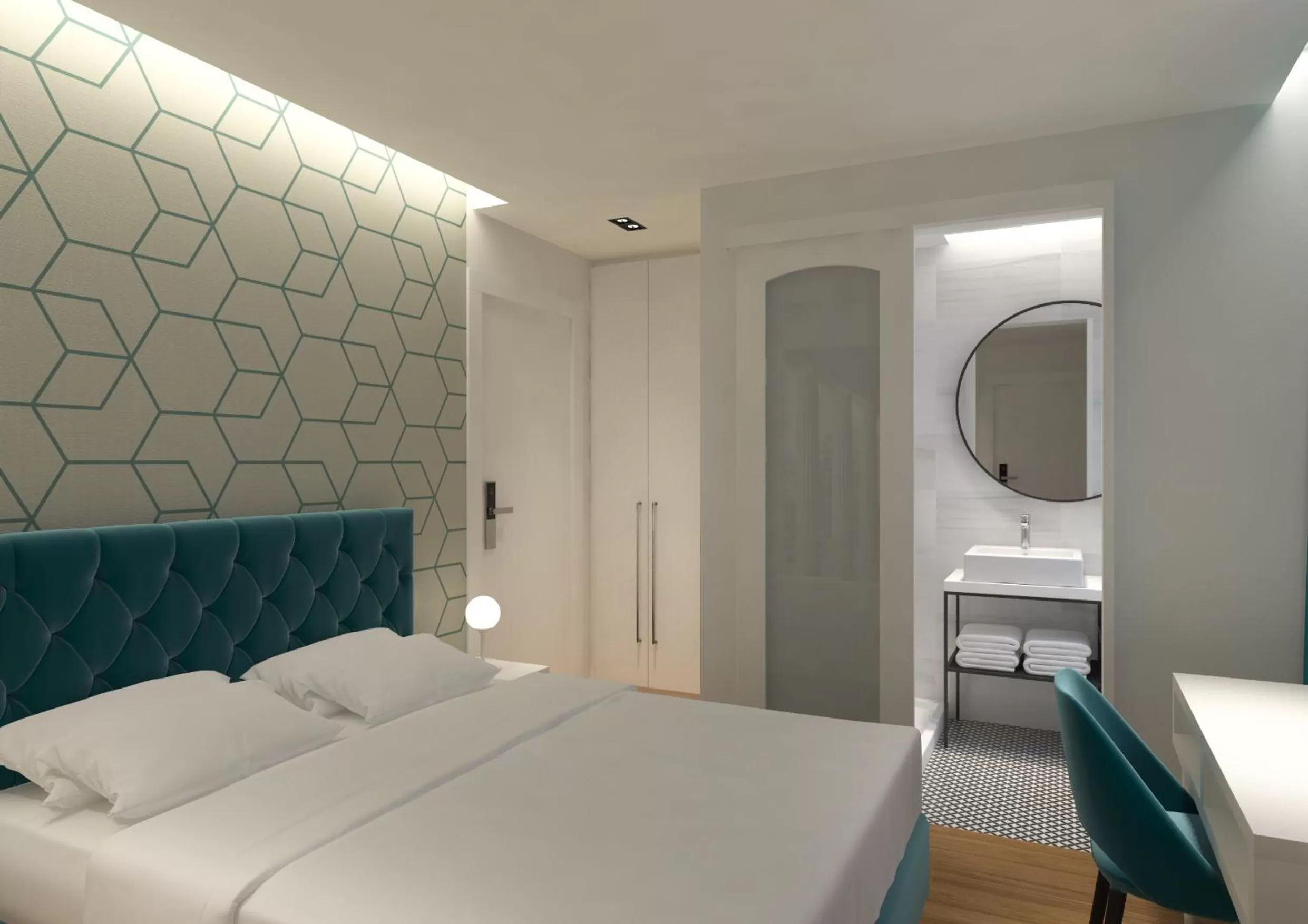 Bed in Athenian Montaza Hotel