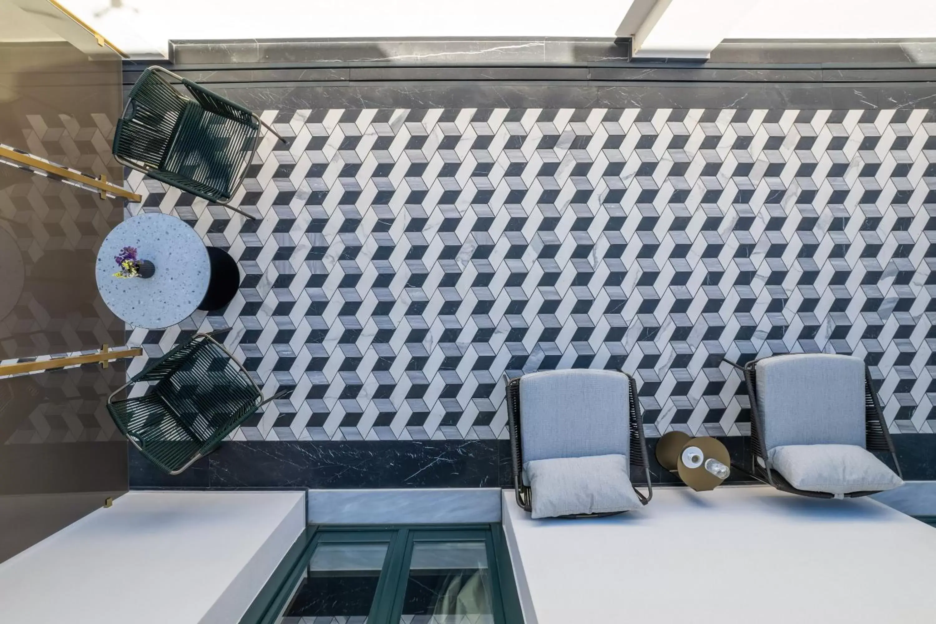 Balcony/Terrace, Bathroom in Grand Hotel Kalamata