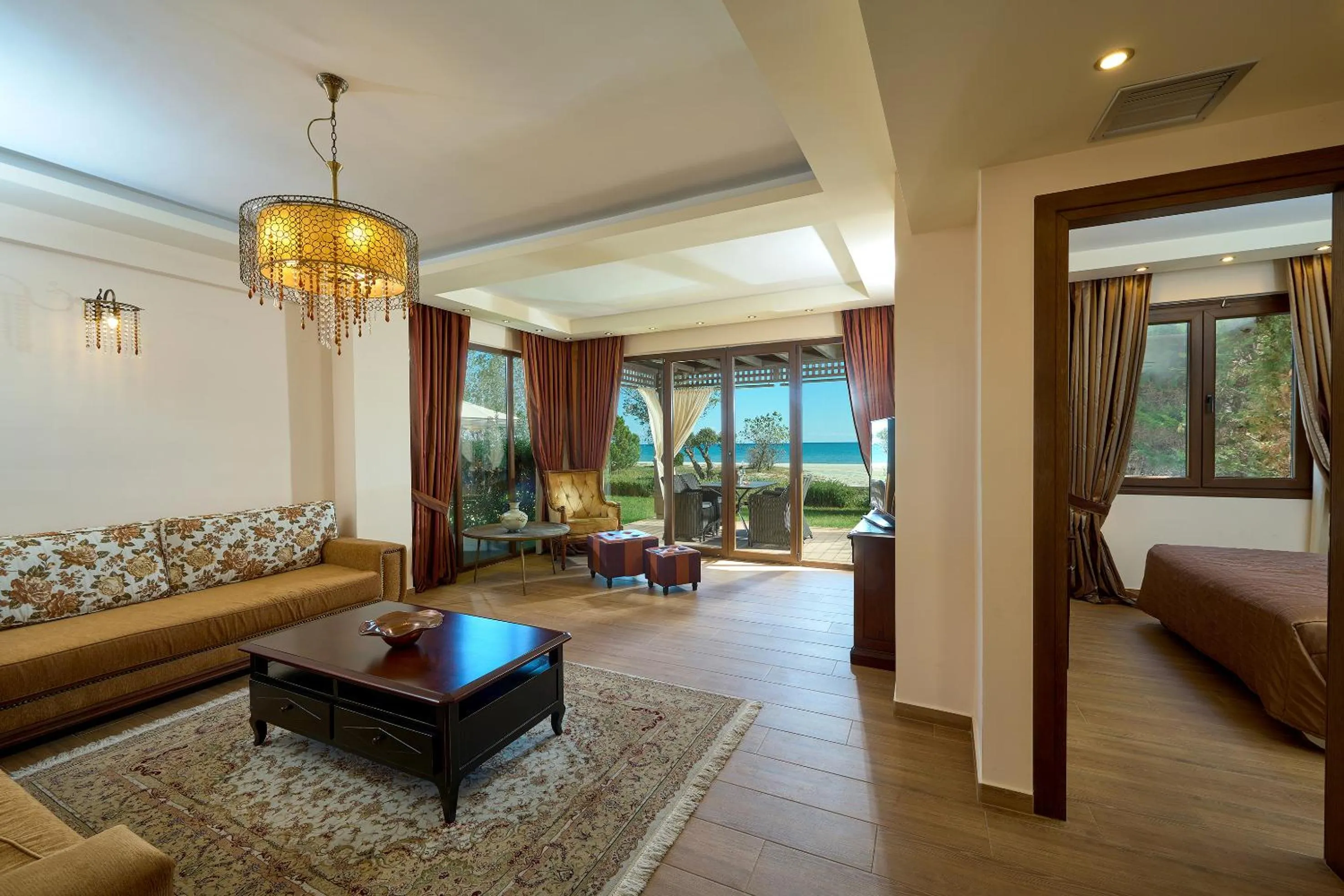 Balcony/Terrace, Bed in Mediterranean Village Hotel & Spa