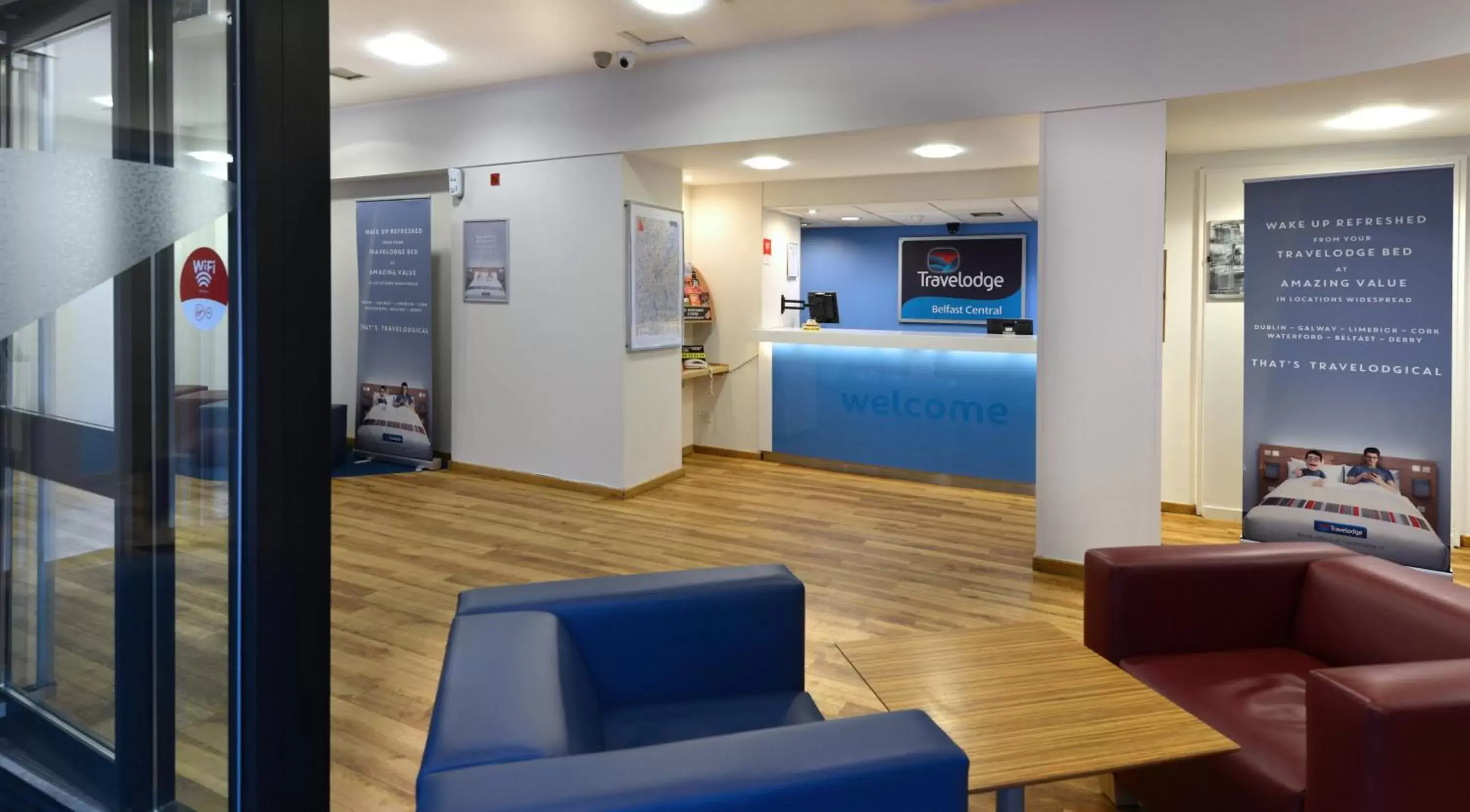 Lobby or reception, Lobby/Reception in Travelodge Belfast