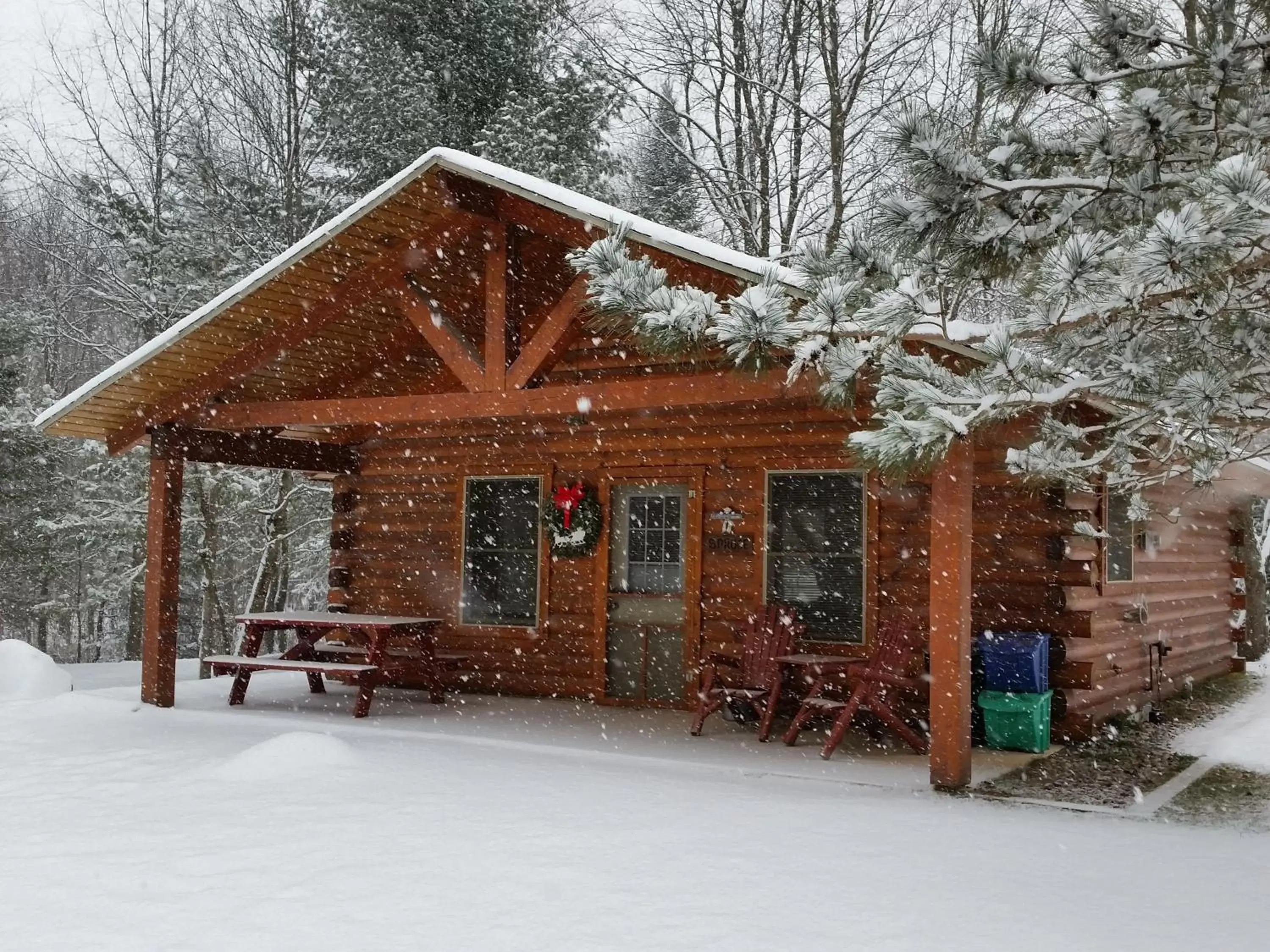 Facade/entrance, Winter in Spur of the Moment Ranch