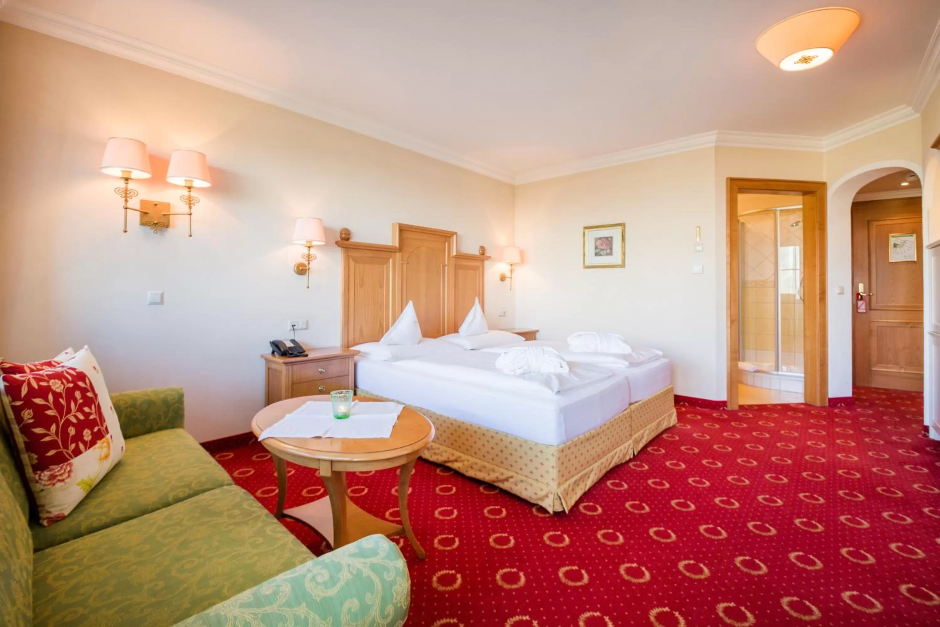 Photo of the whole room, Bed in Hotel AlpenSchlössl