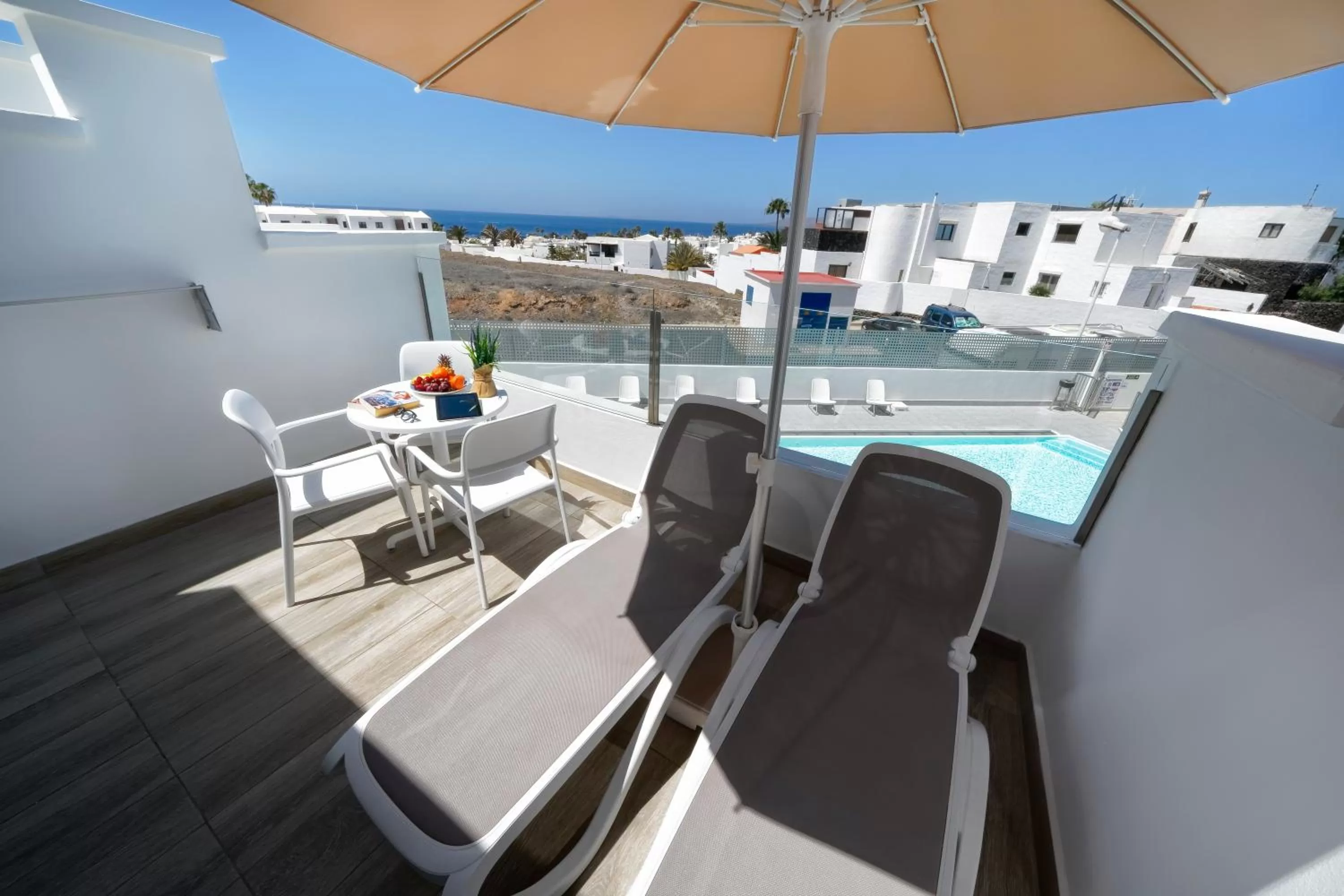 Pool view in Aqua Suites