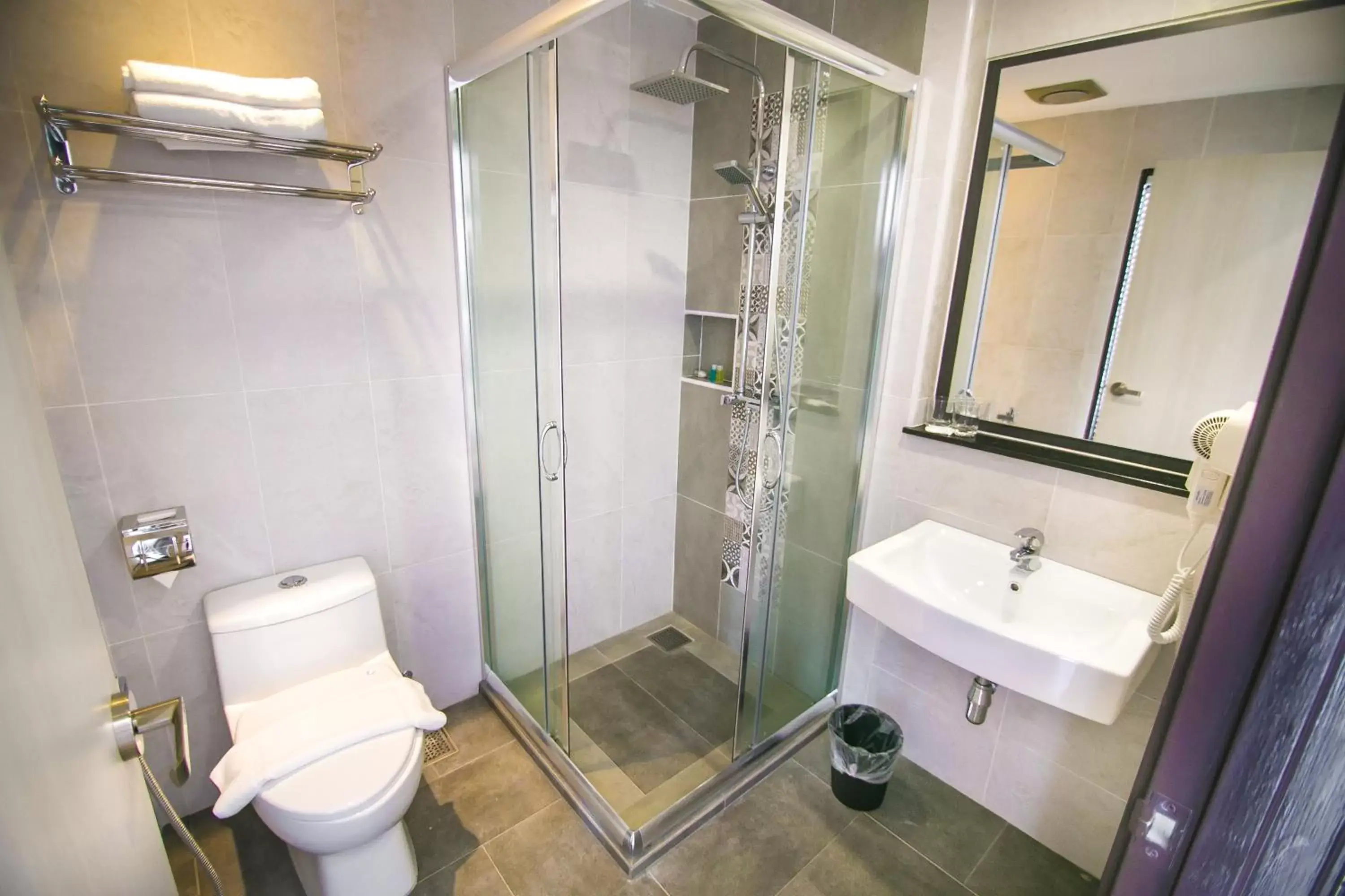 Shower, Bathroom in INDRA HOTEL - BOUTIQUE SUITES
