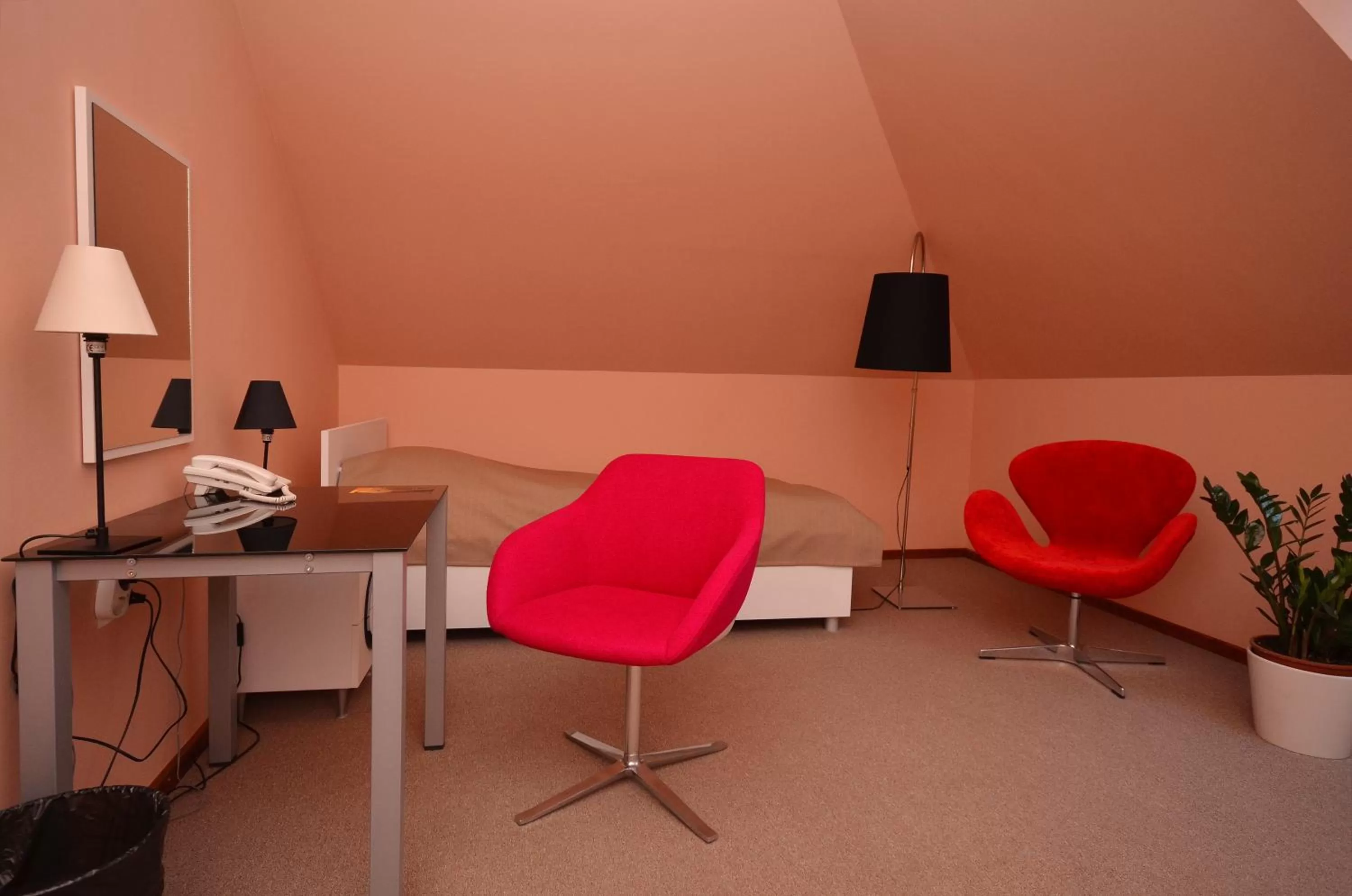 Bed in Art Garni Hotel