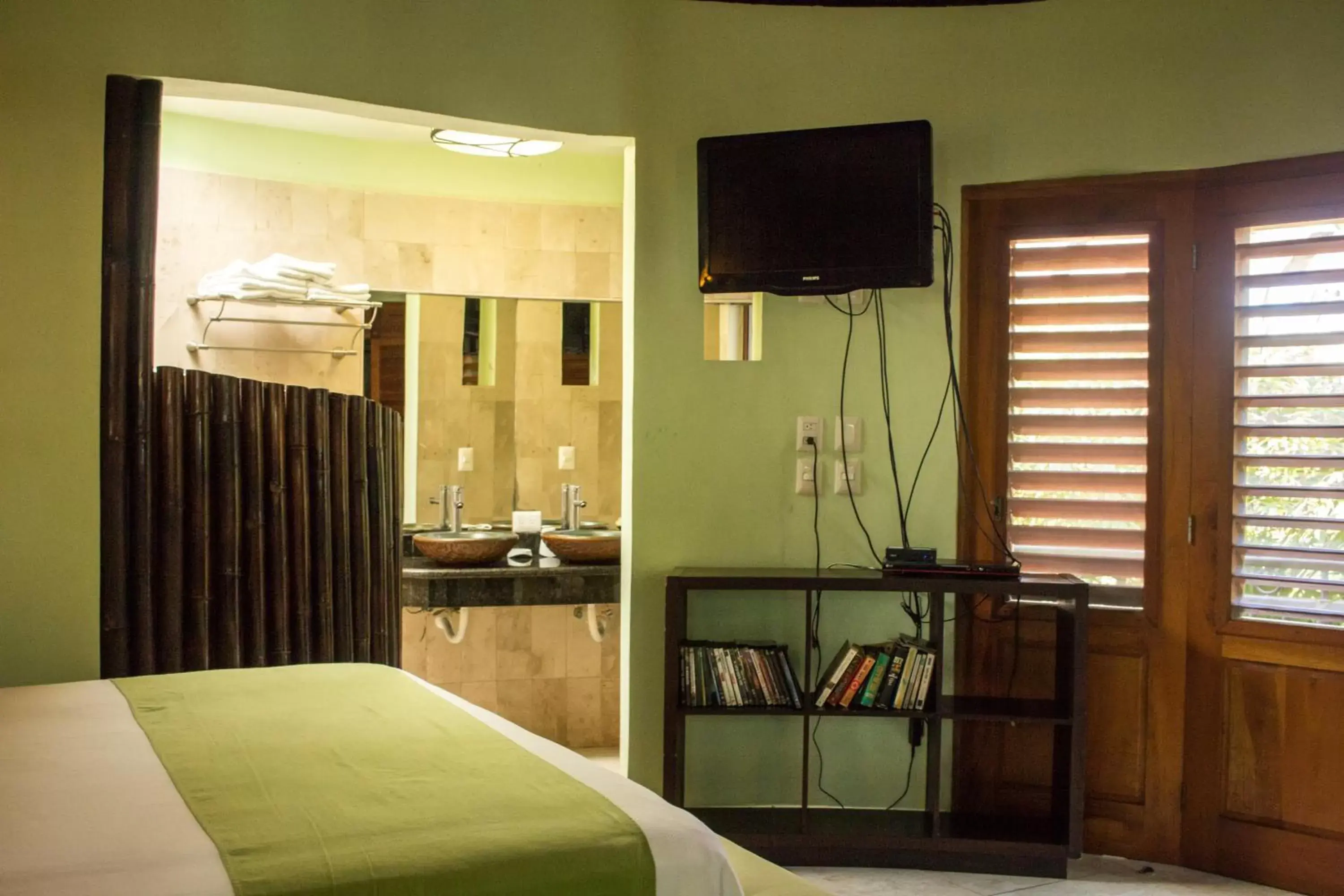 Bathroom, TV/Entertainment Center in Cocos Cabañas Playa del Carmen Adults Only