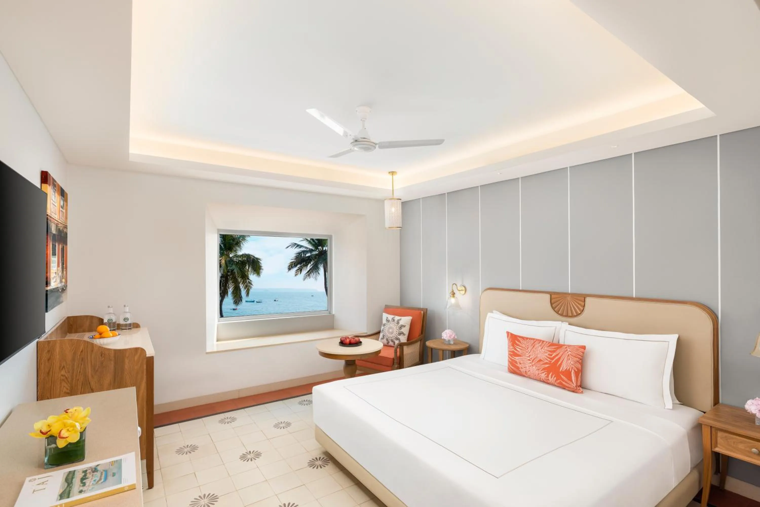 Bed in Taj Cidade de Goa Heritage, Goa