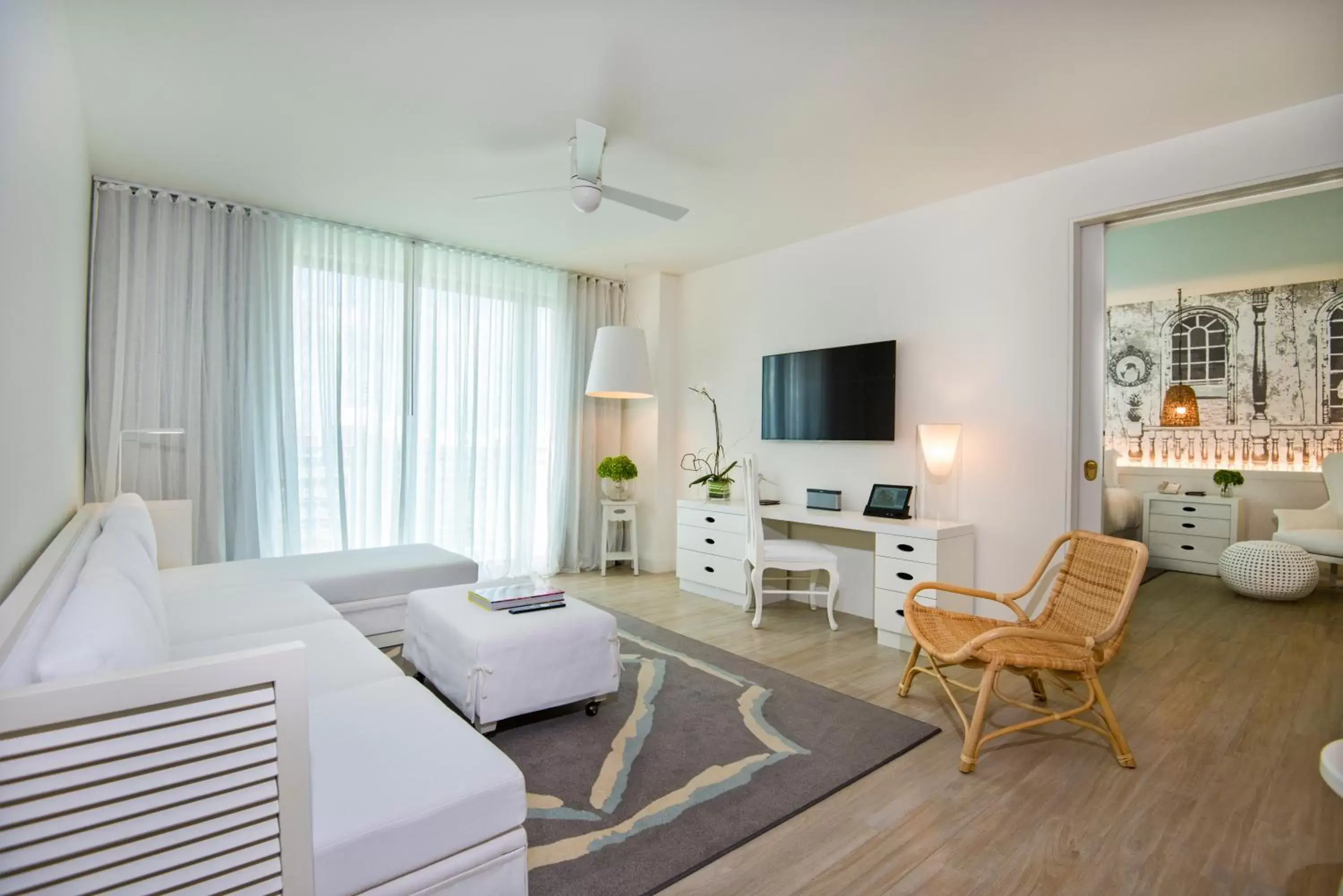 Living room, Seating Area in SLS at Baha Mar