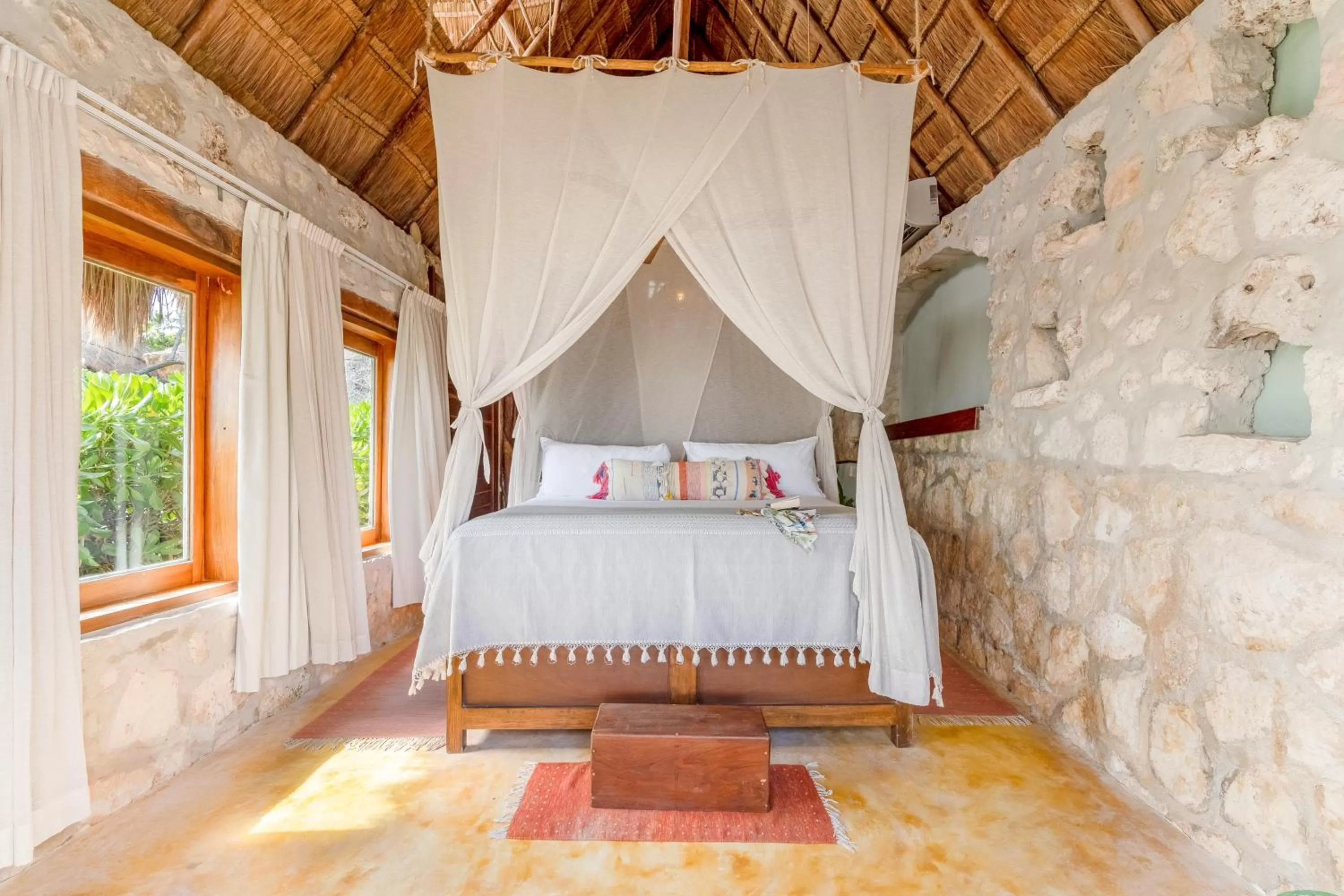 Bed in Ahau Tulum - Beachfront Hotel