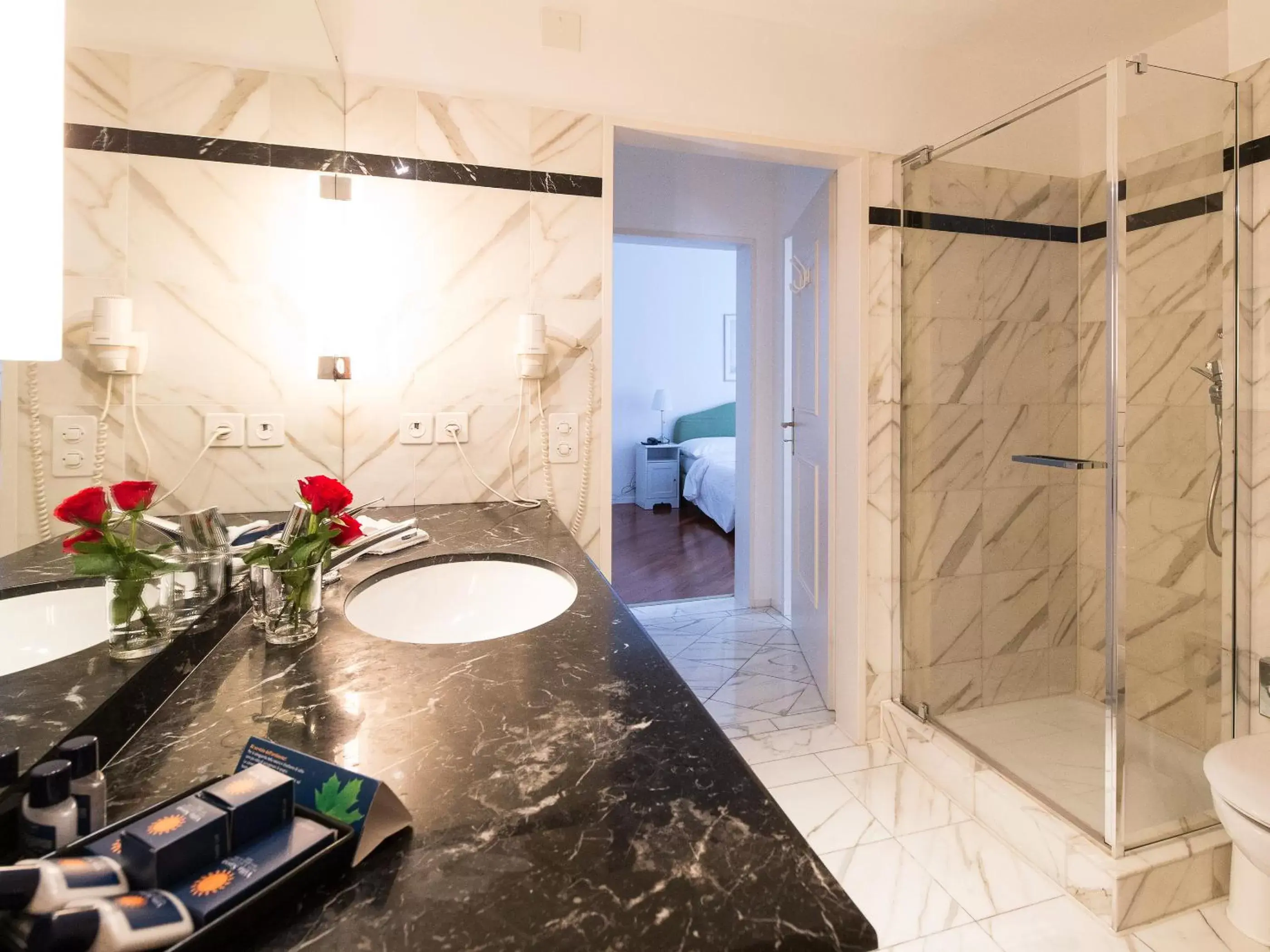 Shower, Bathroom in Villa Sassa Hotel, Residence & Spa - Ticino Hotels Group