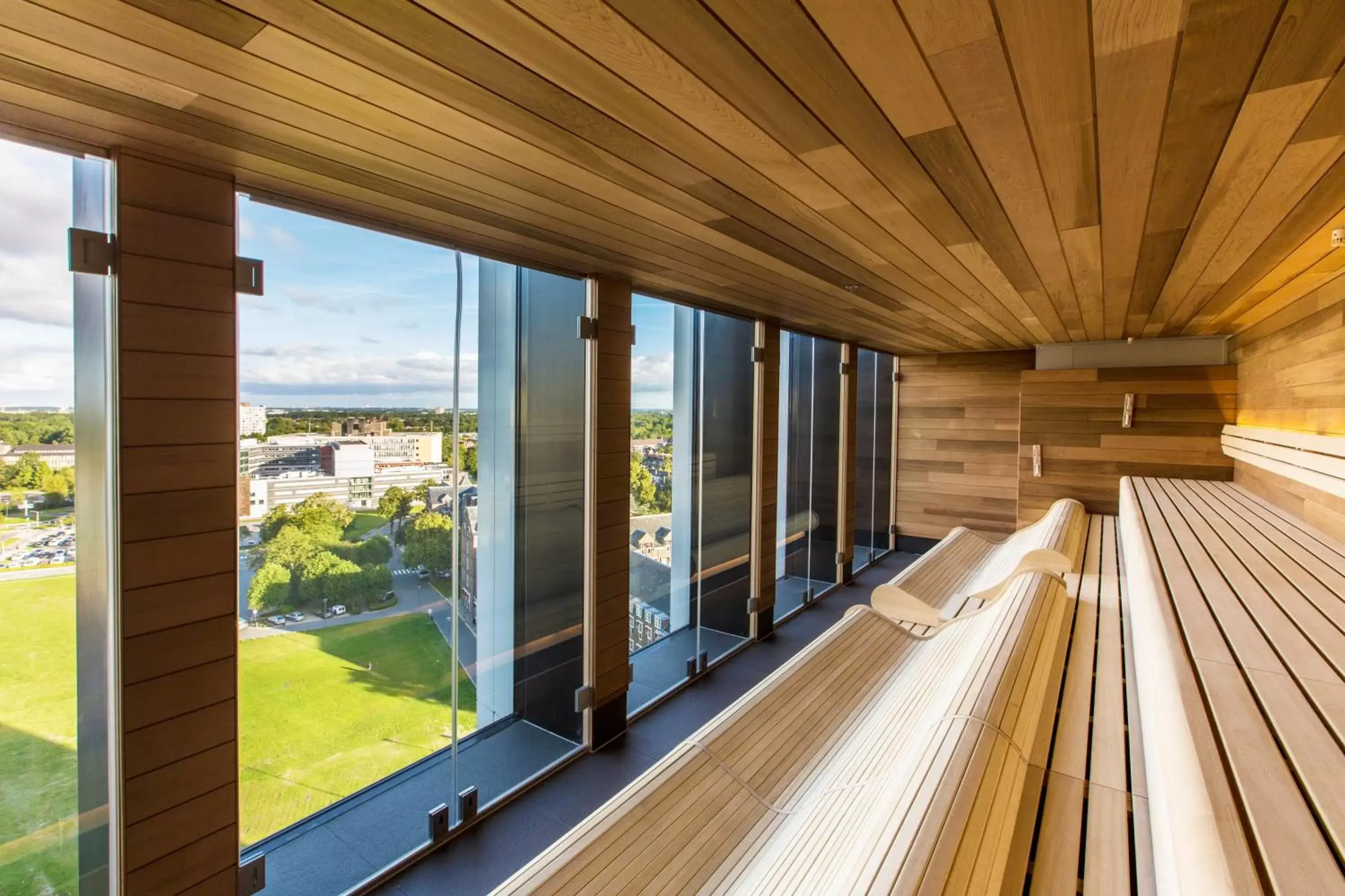 Sauna, Balcony/Terrace in Fletcher Wellness-Hotel Leiden