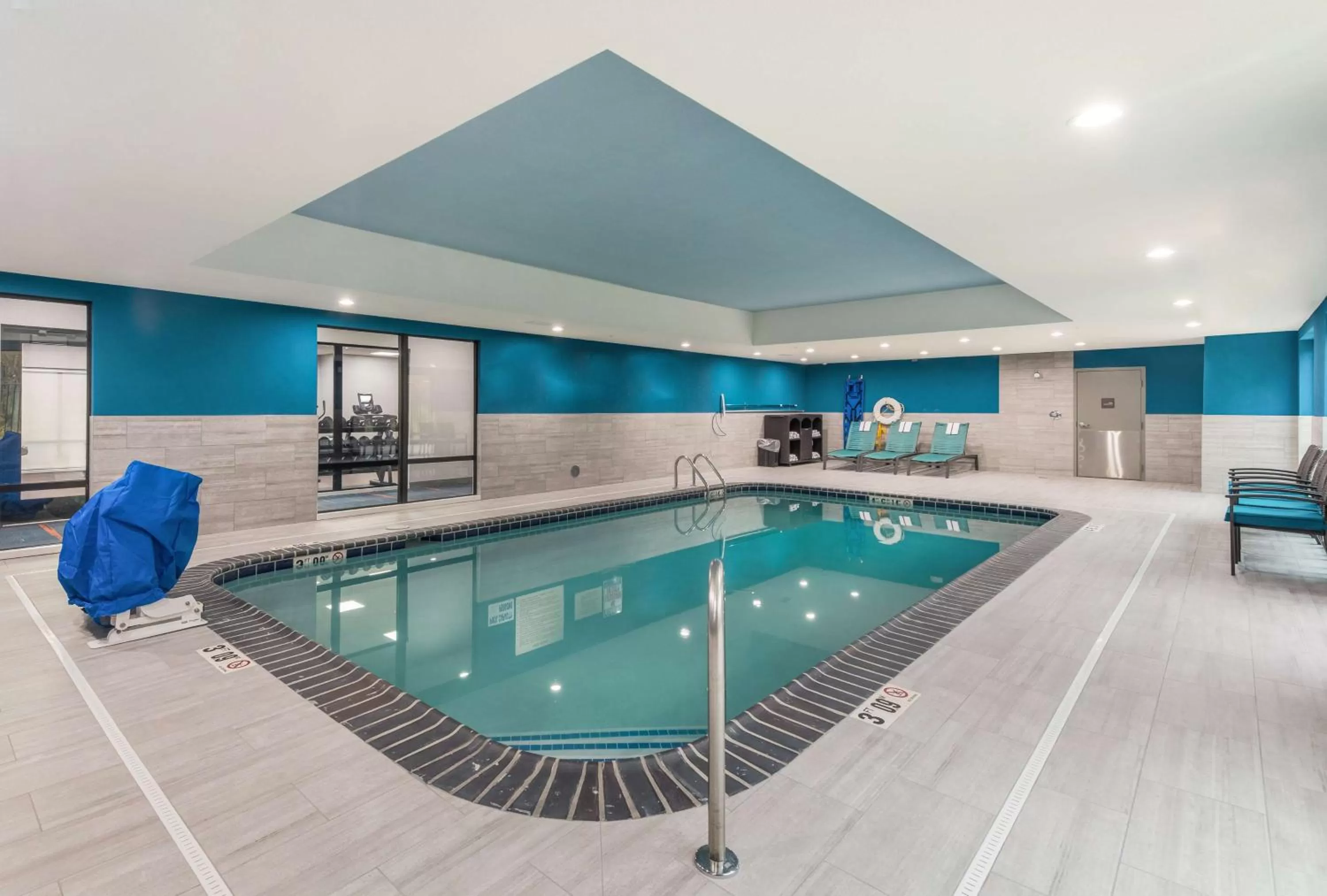 Pool view in Hampton Inn & Suites Benton Harbor, MI