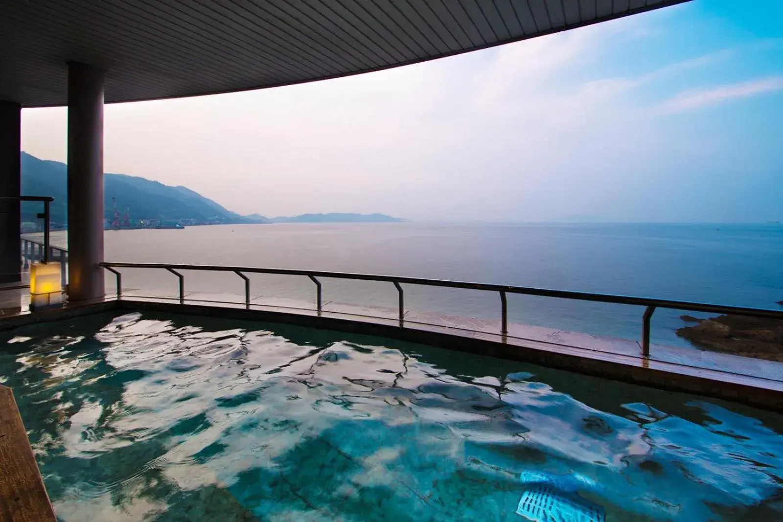 Hot Spring Bath, Swimming Pool in Hotel Ofutei