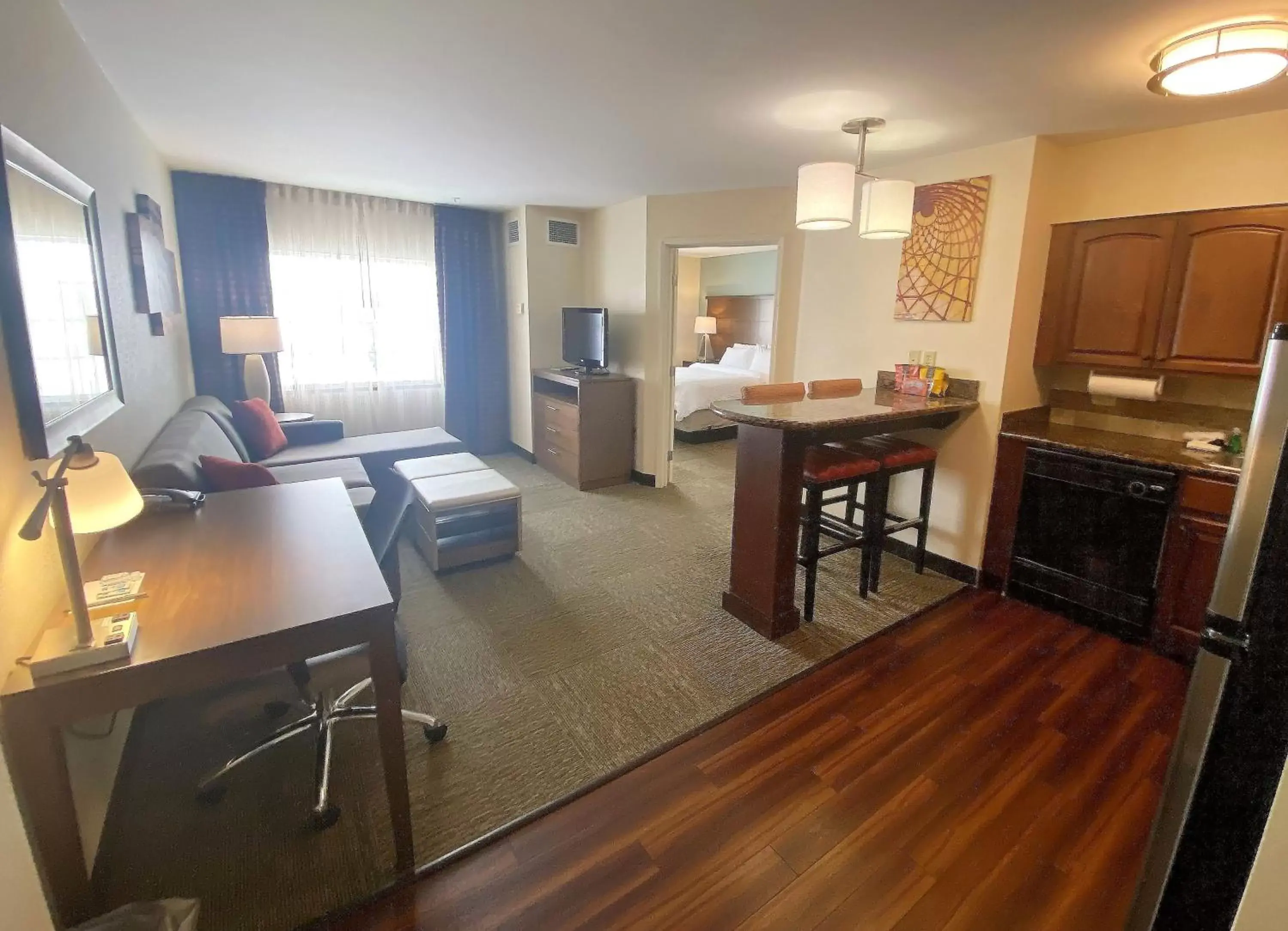 Bedroom, Seating Area in Staybridge Suites Great Falls, an IHG Hotel