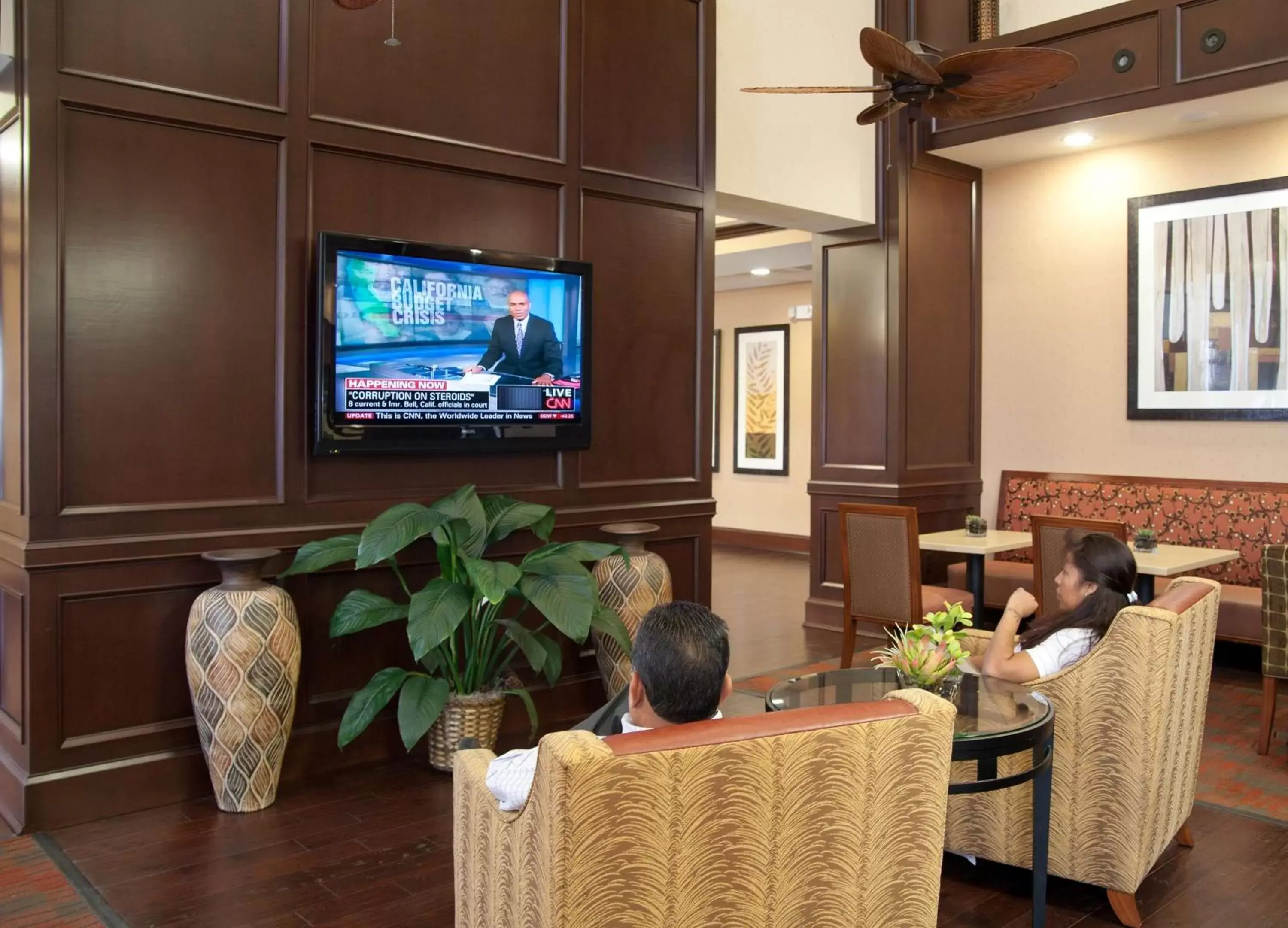 Lobby or reception, TV/Entertainment Center in Hampton Inn & Suites New Braunfels