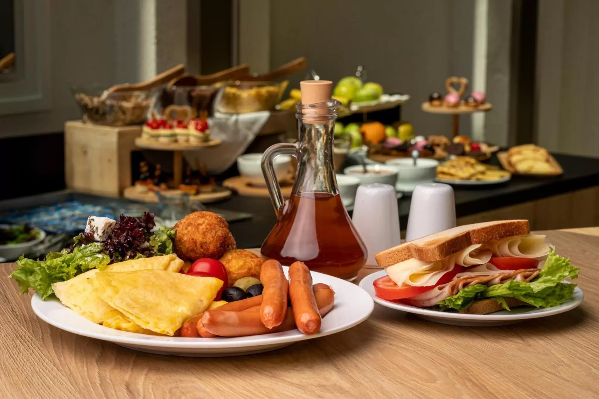 Buffet breakfast, Food in Citadines City Centre Tbilisi Apart`hotel