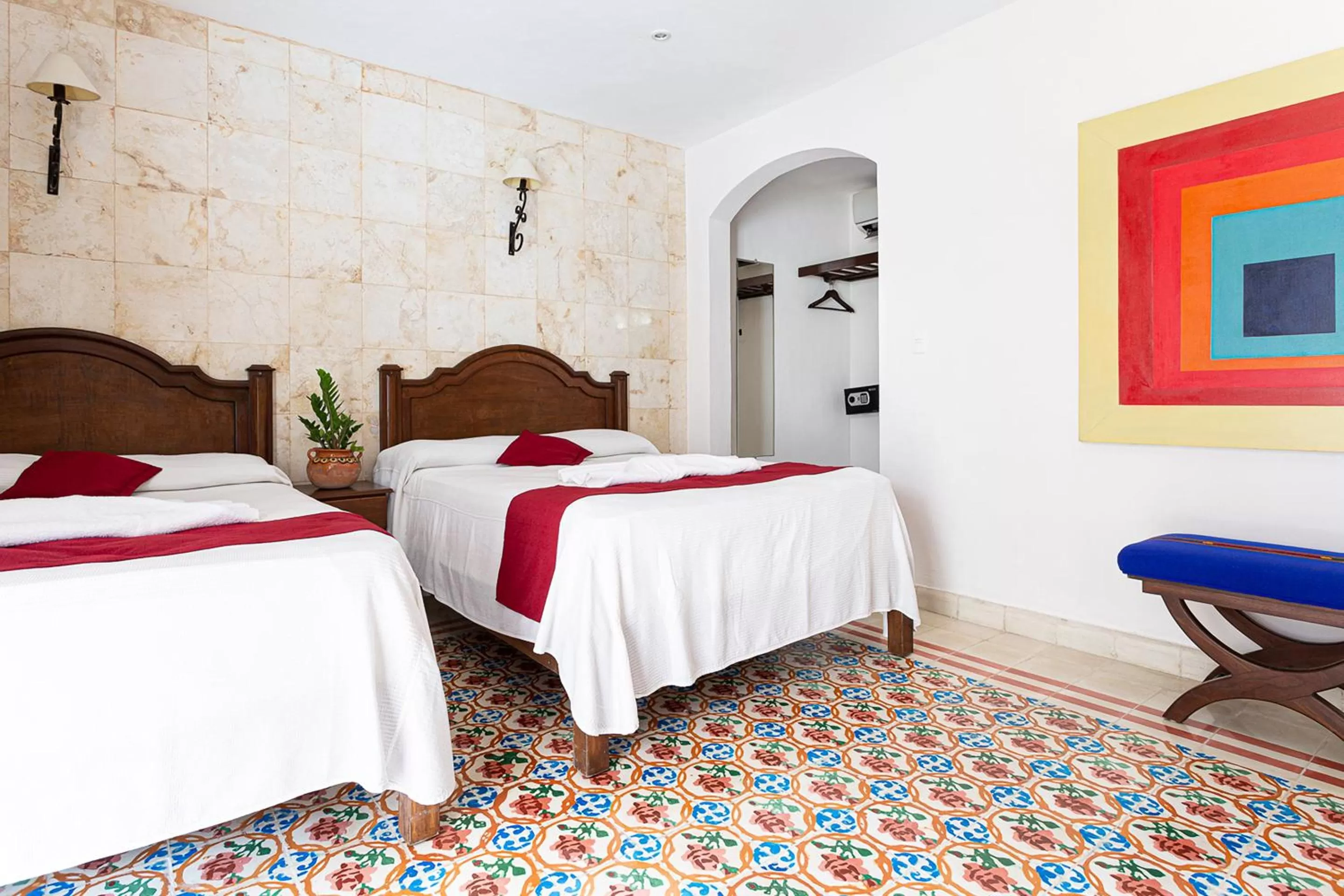 Bed in La Aurora Hotel Colonial