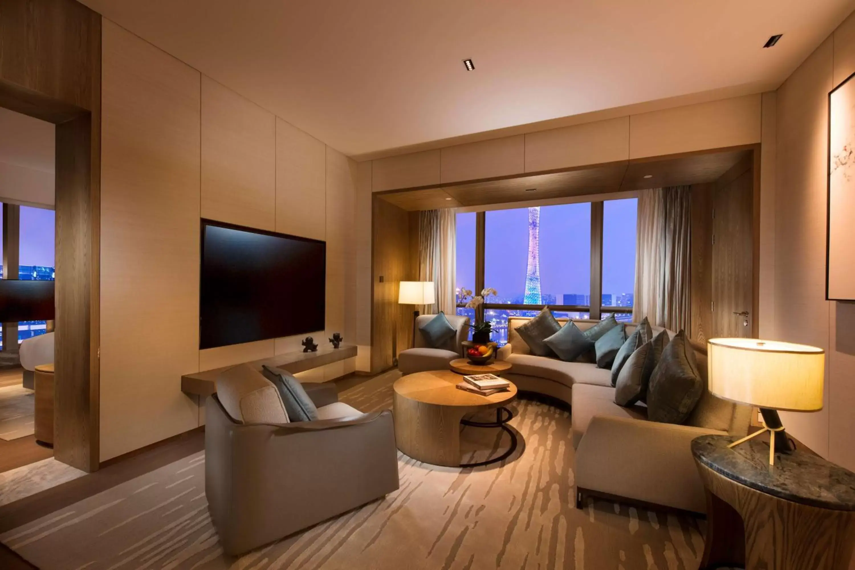 Living room, Seating Area in Conrad Guangzhou - Free shuttle between hotel and Exhibition Center during Canton Fair & Exhibitor registration Counter