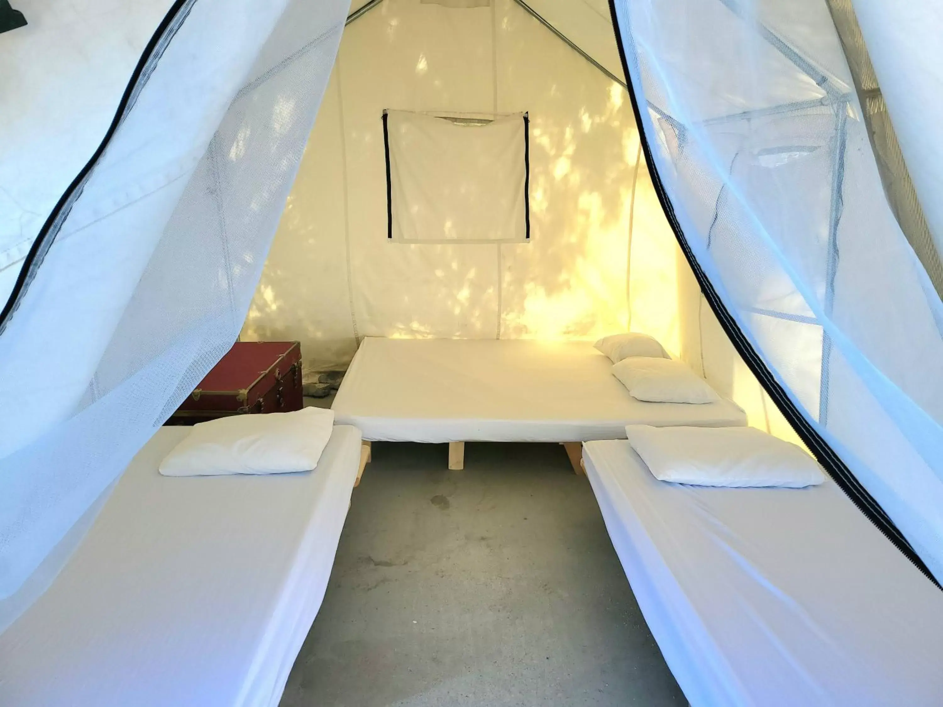 Bed in Panamint Springs Motel & Tents