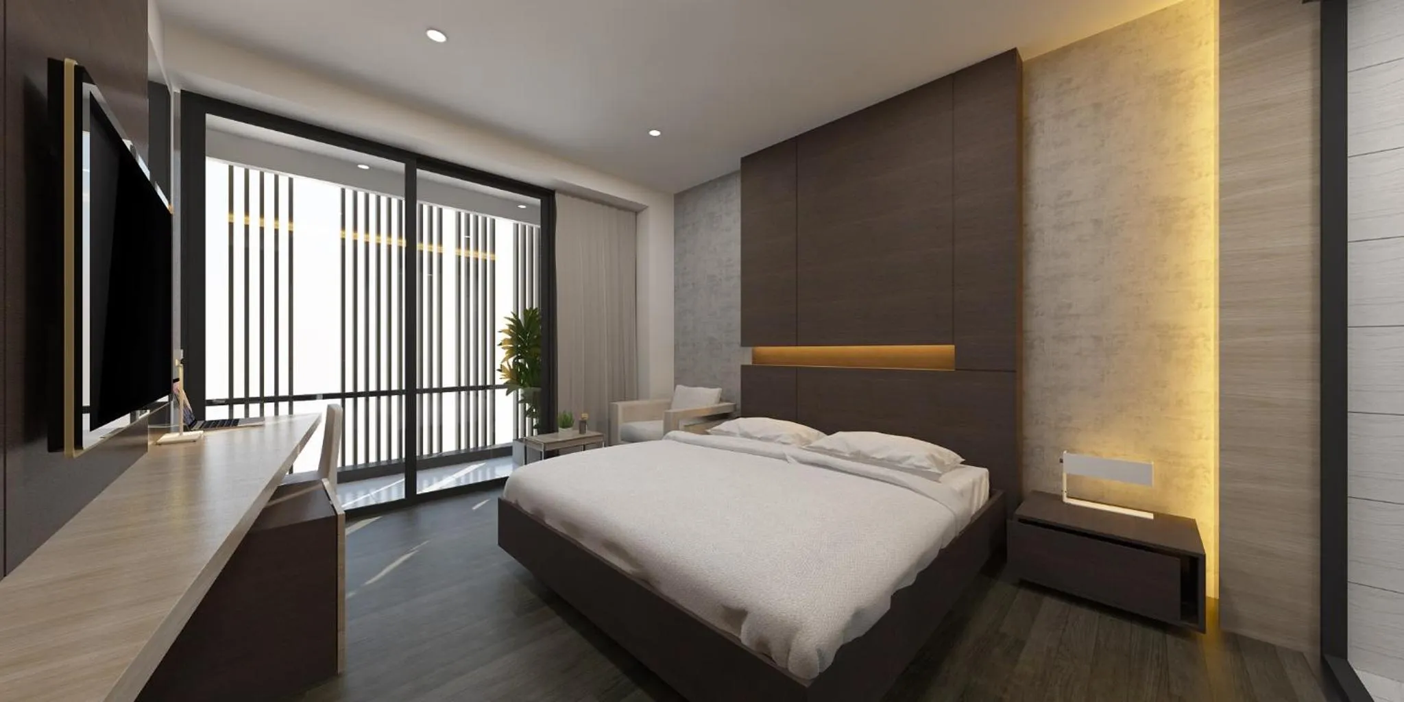 Bed in Golden Nha Trang Hotel