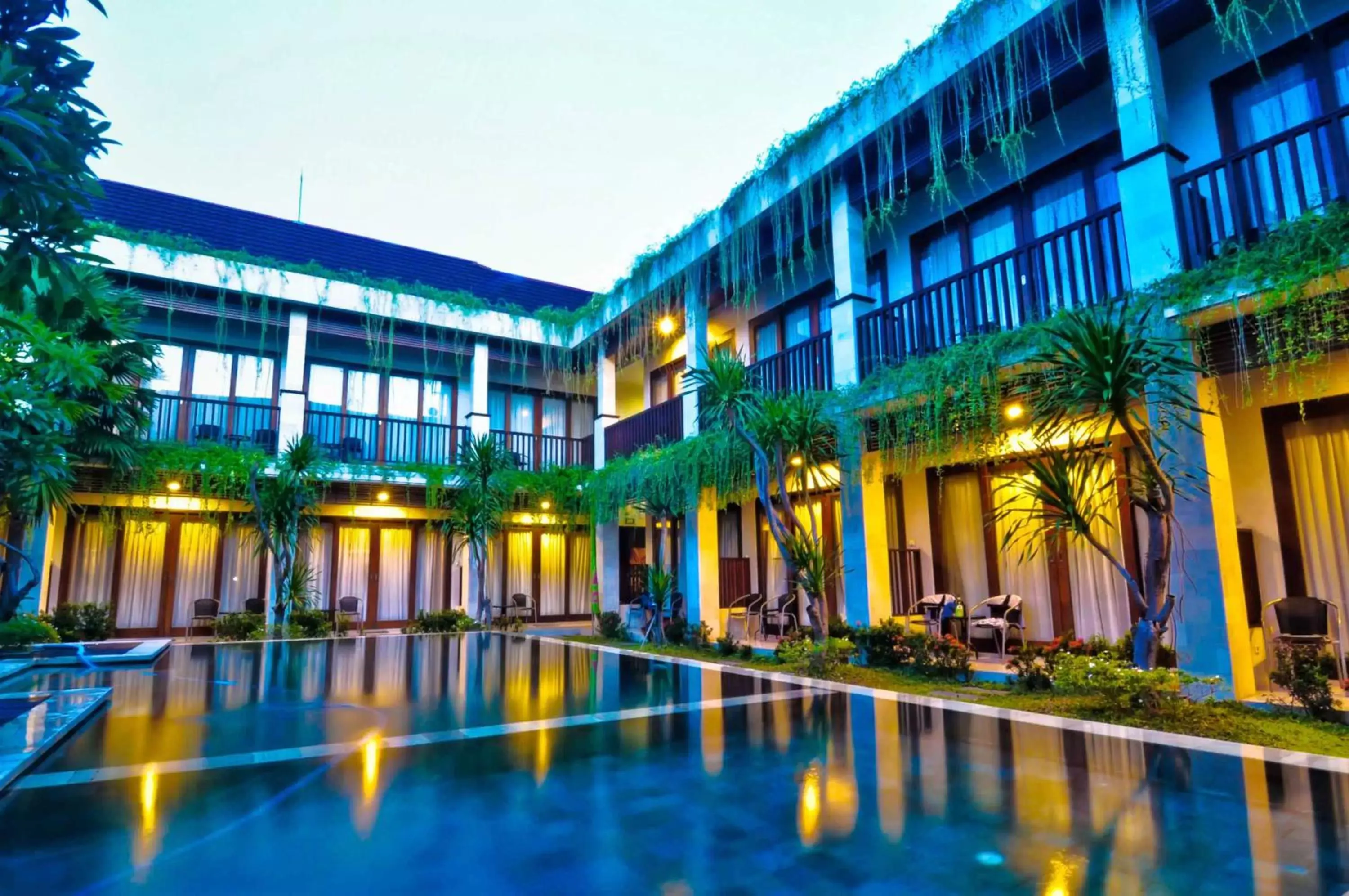 Swimming pool, Property Building in ABISHA Hotel Sanur