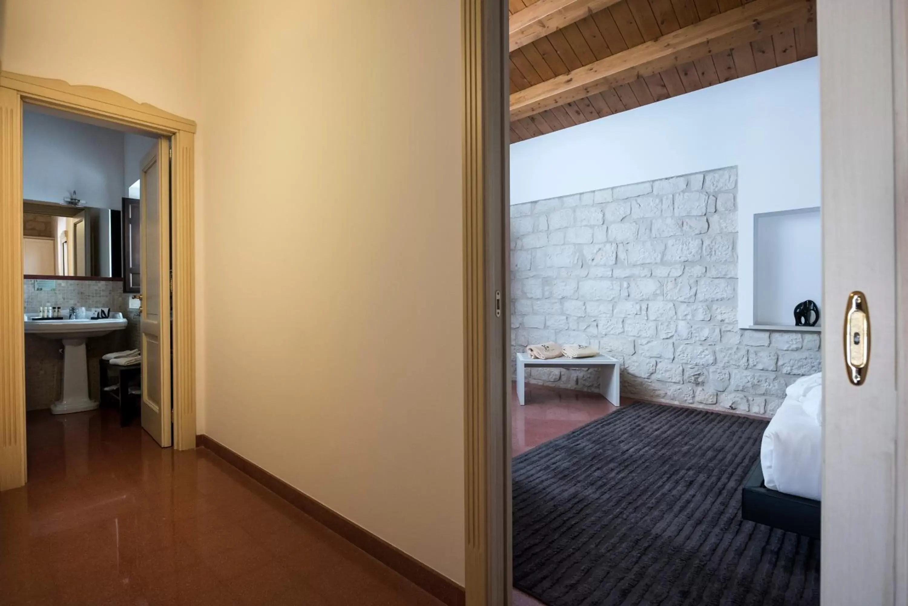 Bathroom, Bed in Pietre Nere Resort & Spa