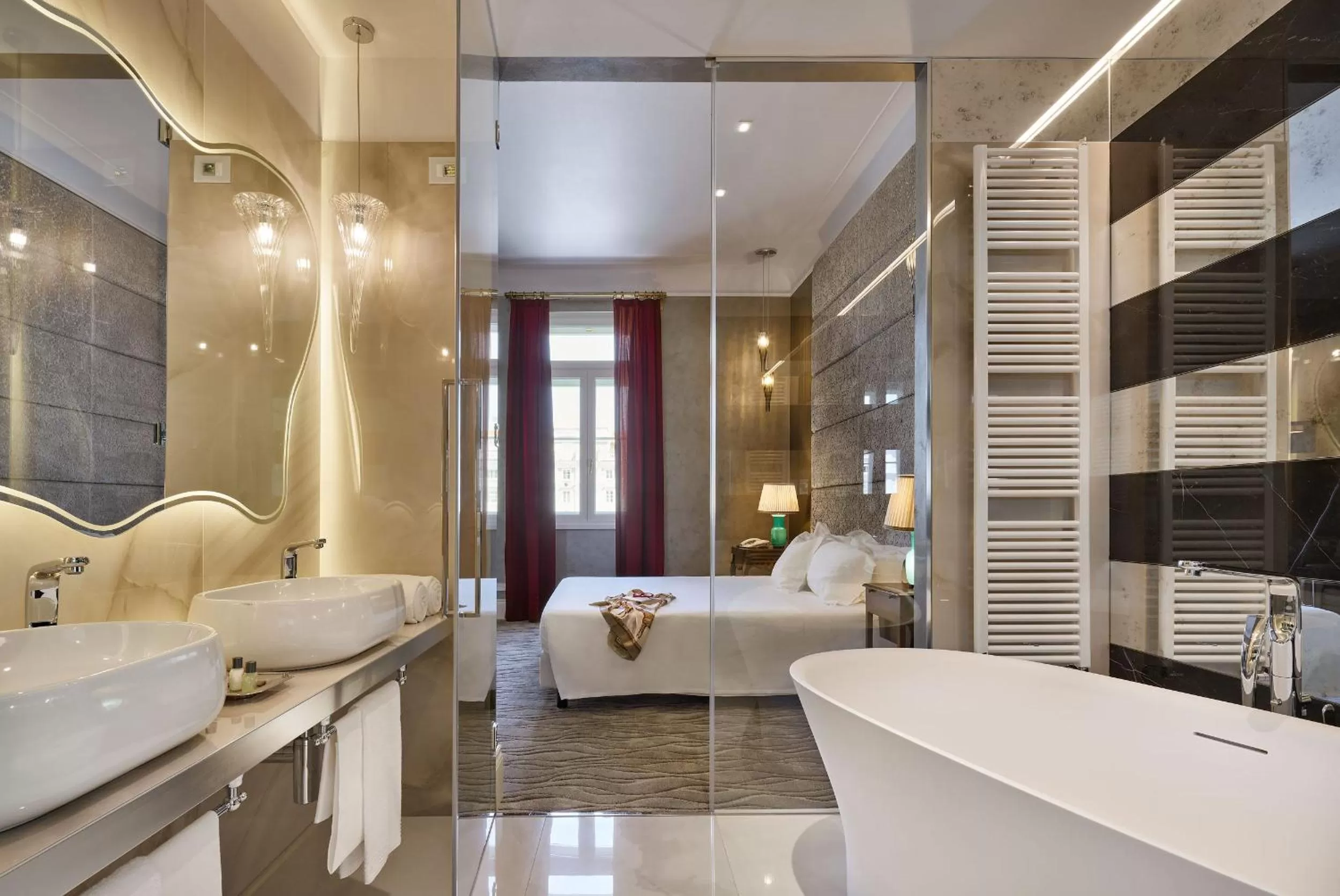 Bathroom in Grand Hotel Duchi d'Aosta