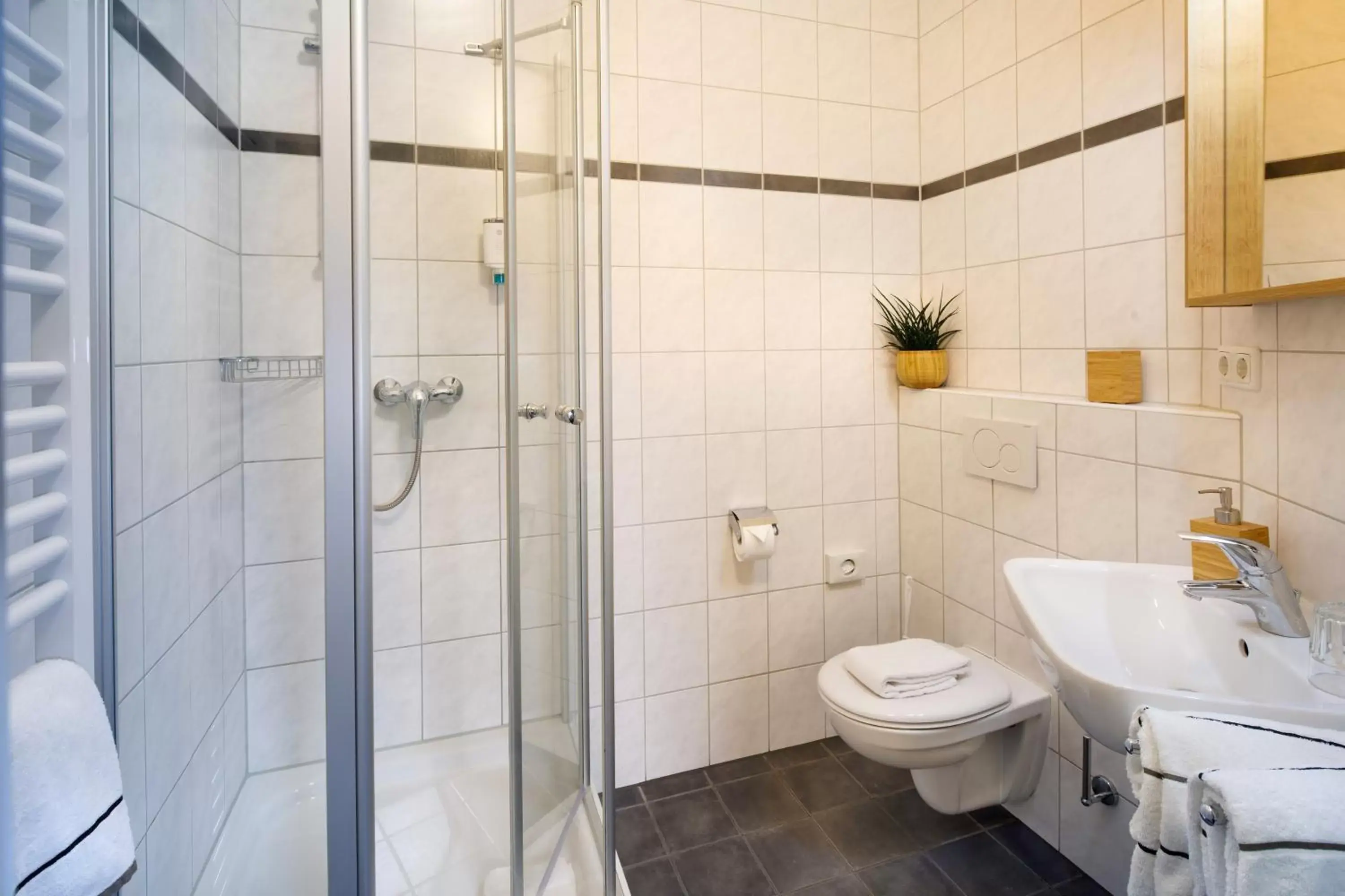 Shower, Bathroom in Hotel Rosi