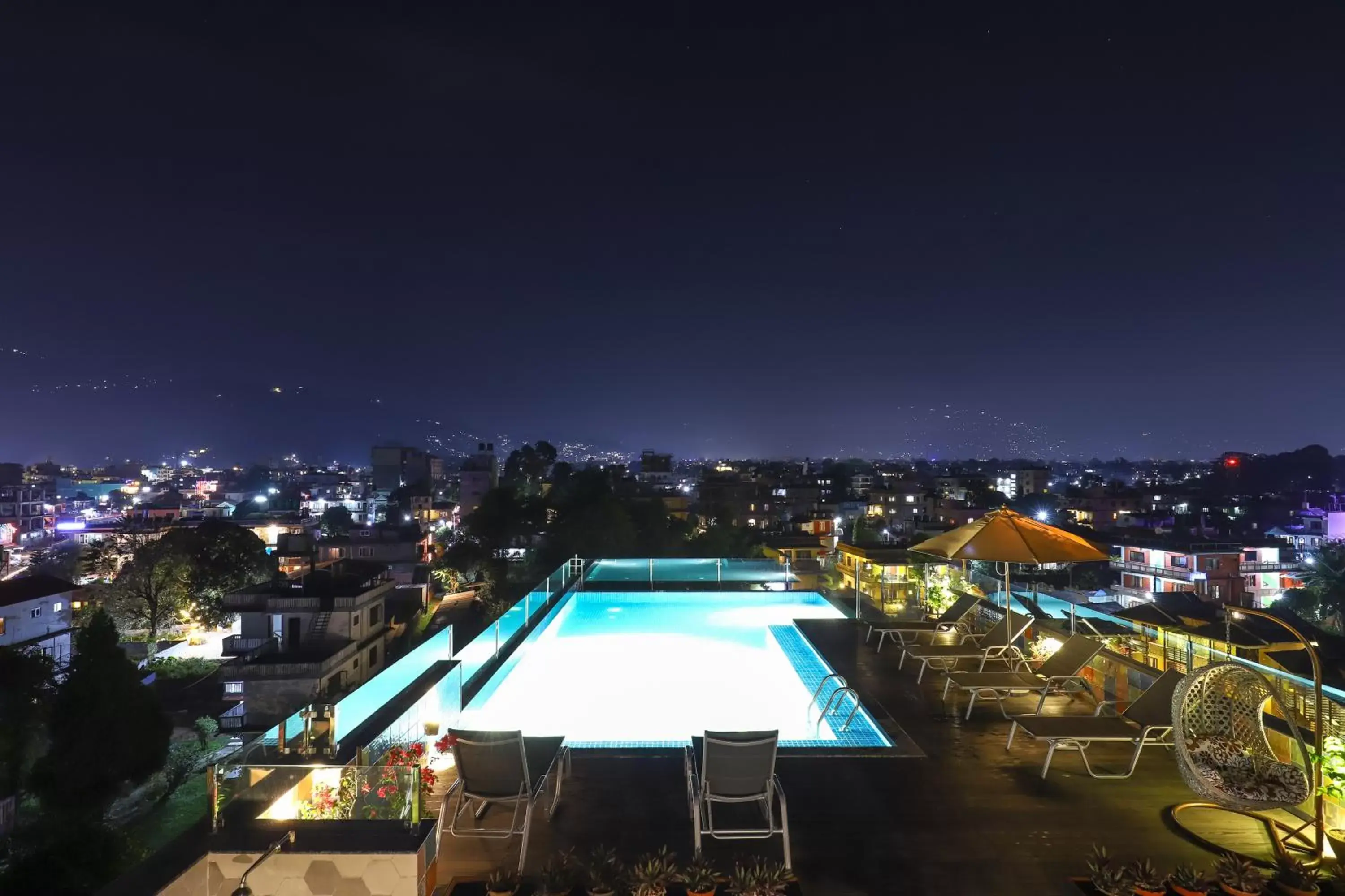 Night, Pool View in Dahlia Boutique Hotel