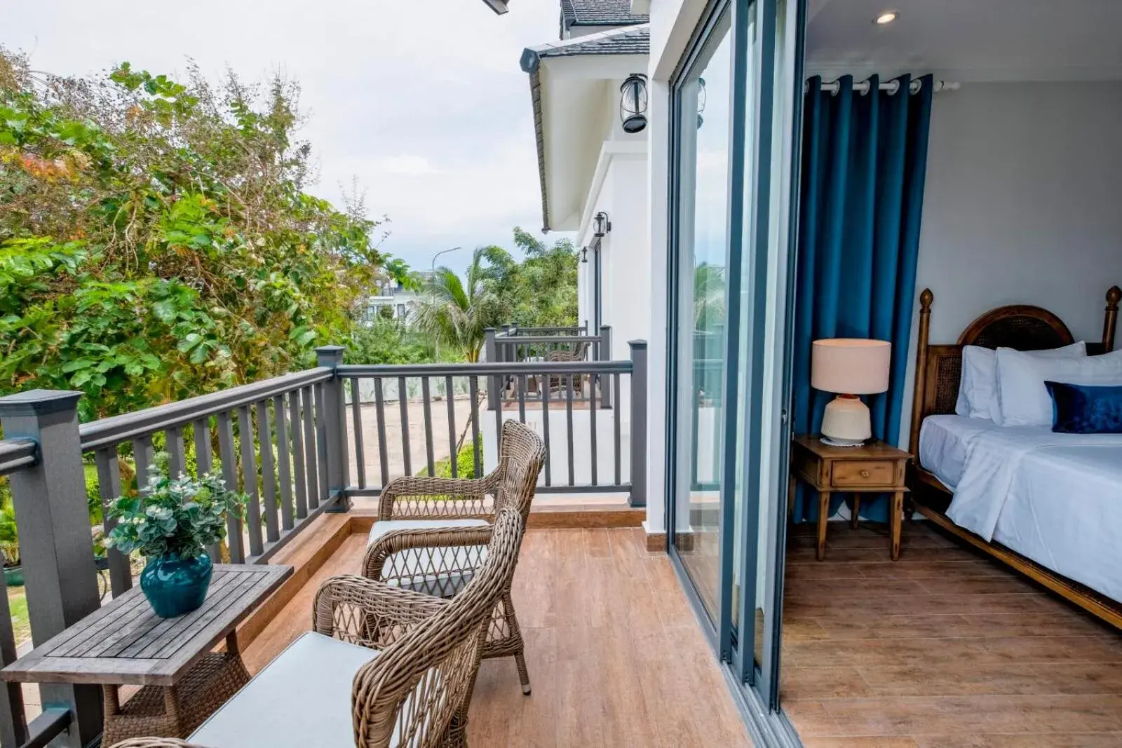 Balcony/Terrace, Bed in Sunset Sanato Resort & Villas Balcony/Terrace, Bed in Sunset Sanato Resort & Villas