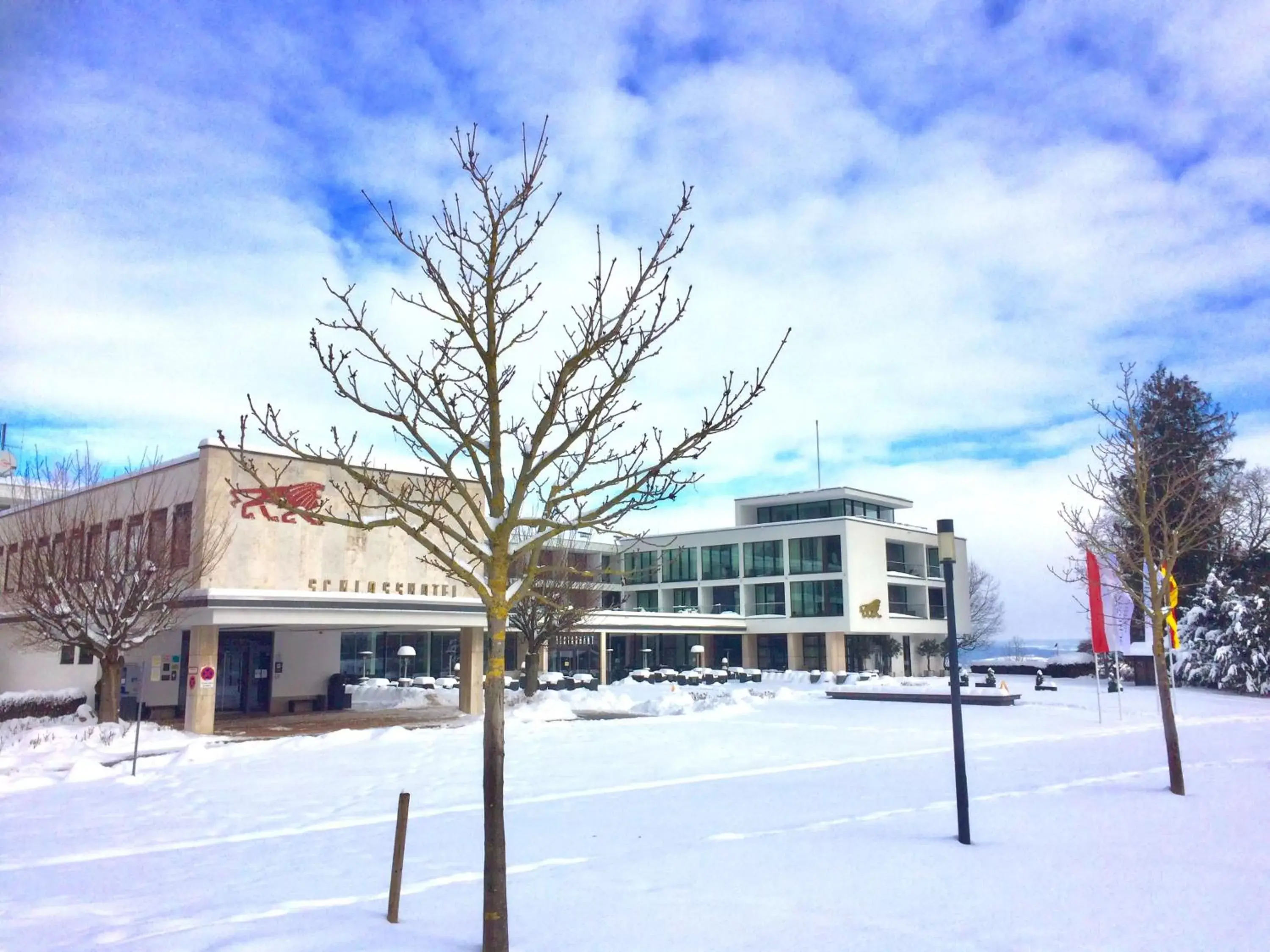 Property building, Winter in Schlosshotel Kassel