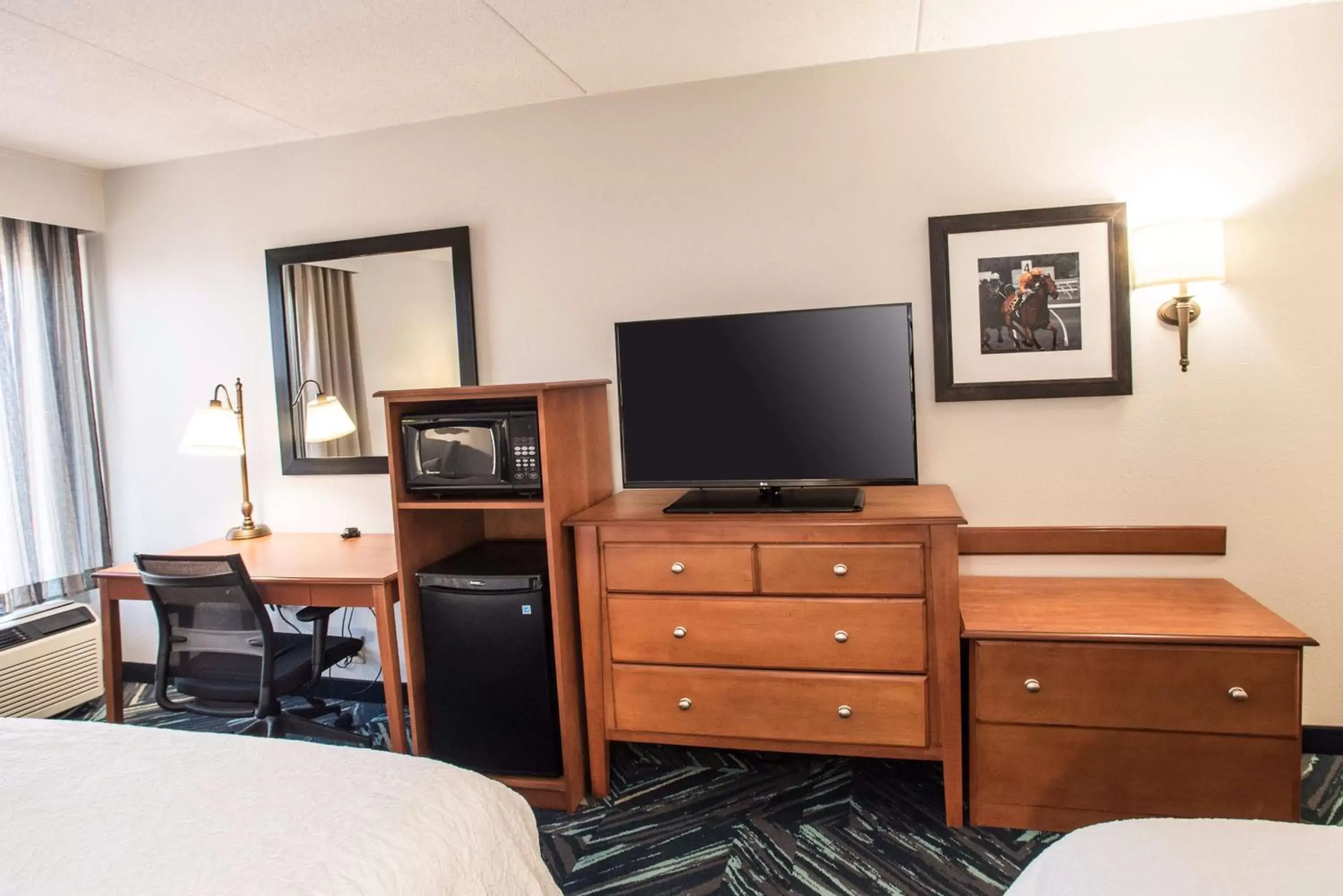 Bed, TV/Entertainment Center in Hampton Inn Clarksville