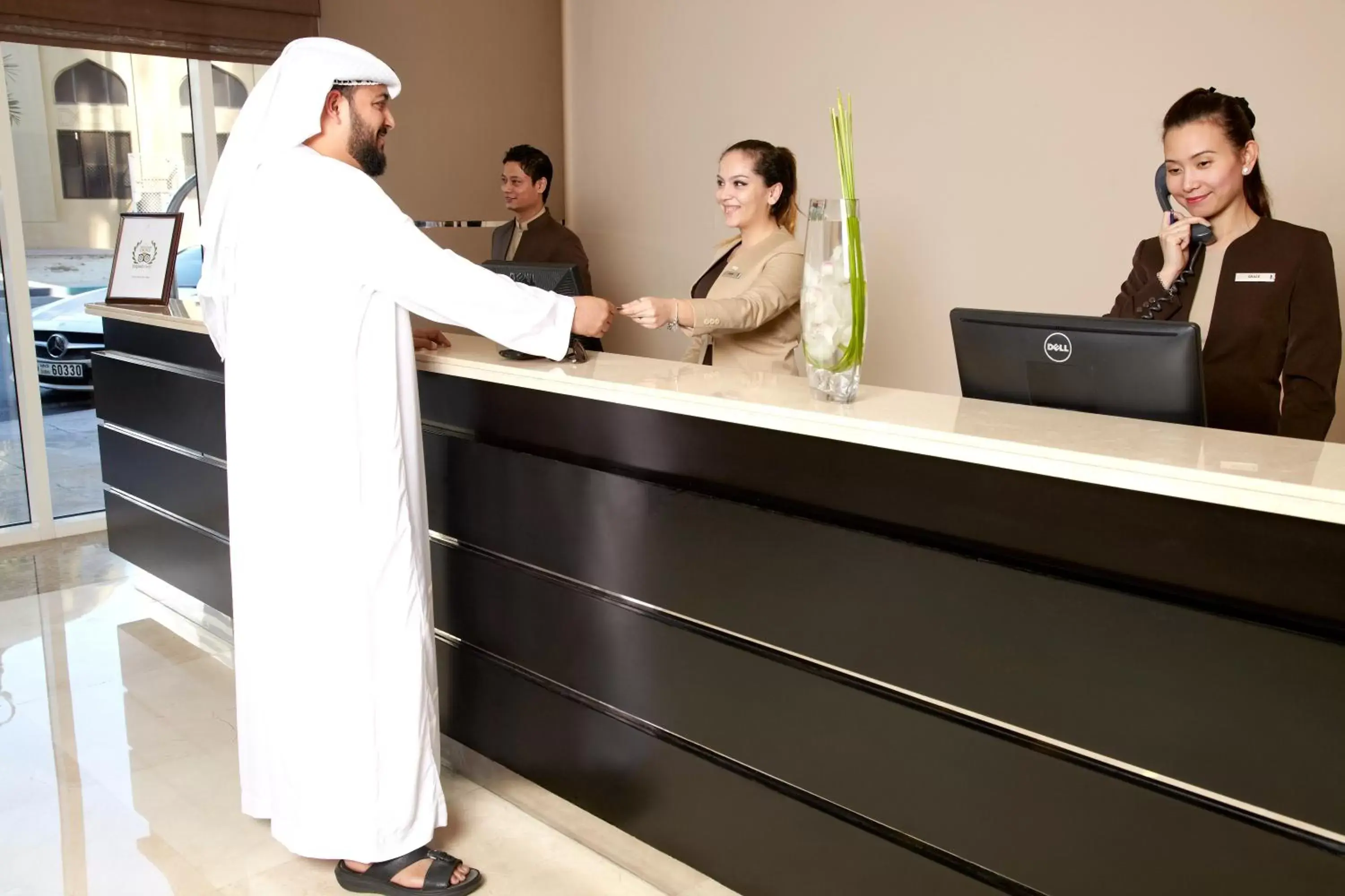 Lobby or reception in Cristal Hotel Abu Dhabi
