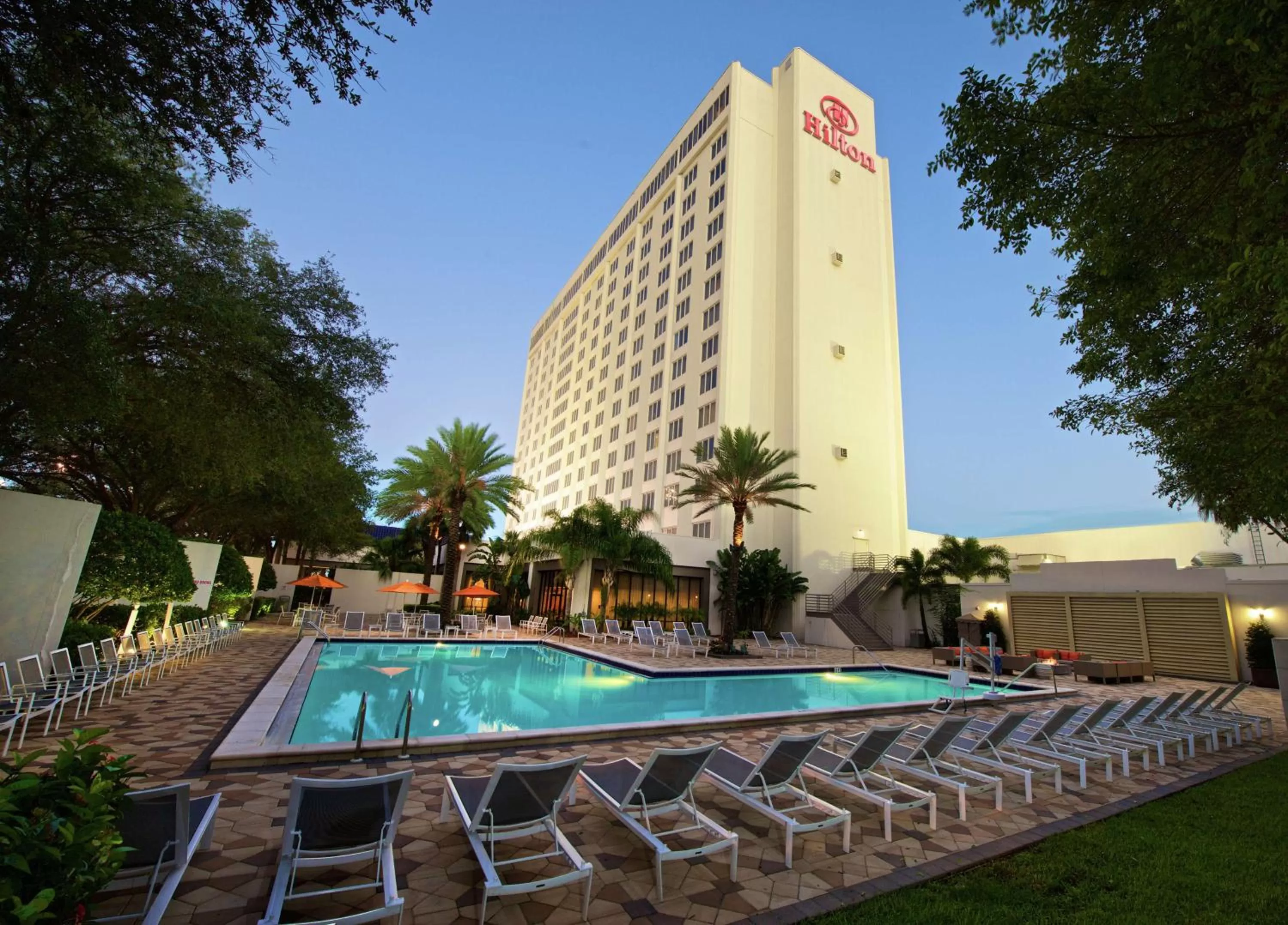 Pool view in Hilton St. Petersburg Bayfront