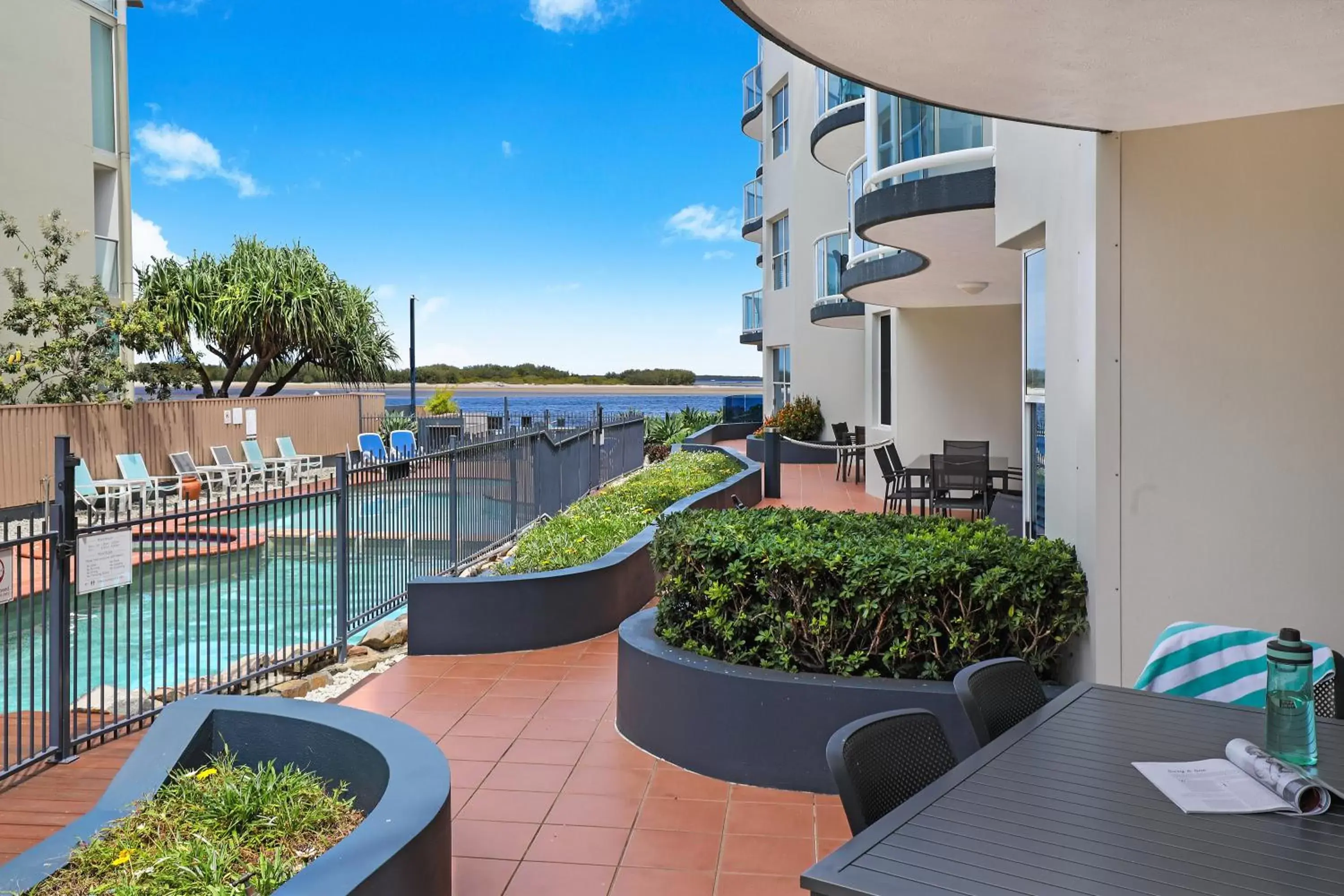 Patio in Watermark Resort Caloundra