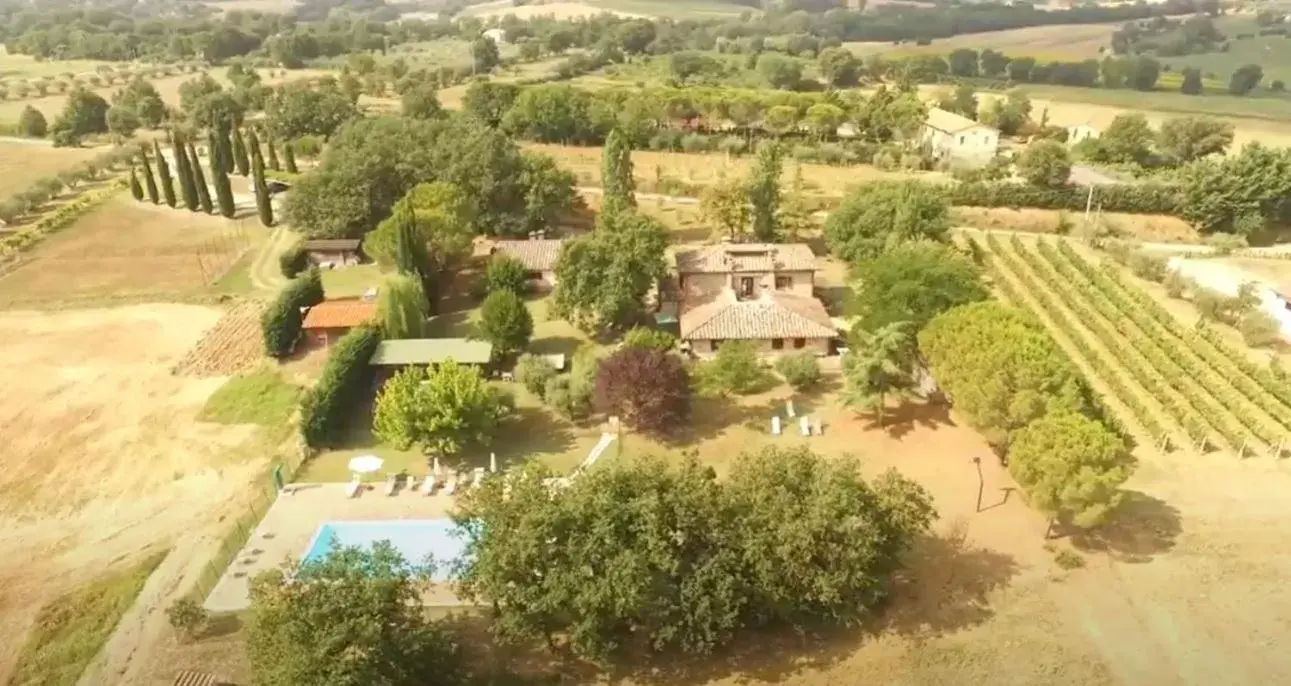 Swimming pool, Bird's-eye View in Podere La Vecchia Fornace