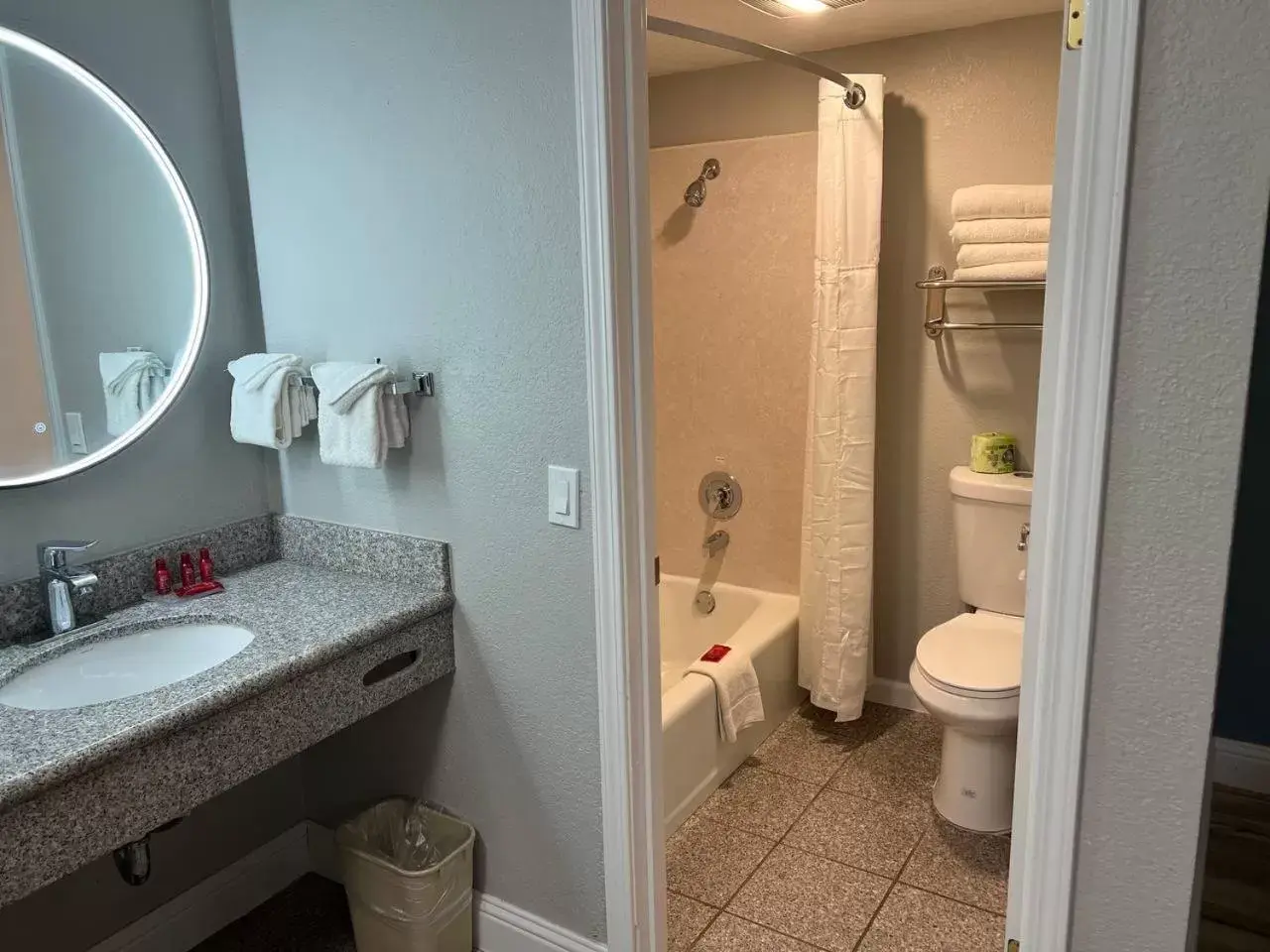 Bathroom in Pacific Coast Roadhouse - SureStay Collection by Best Western