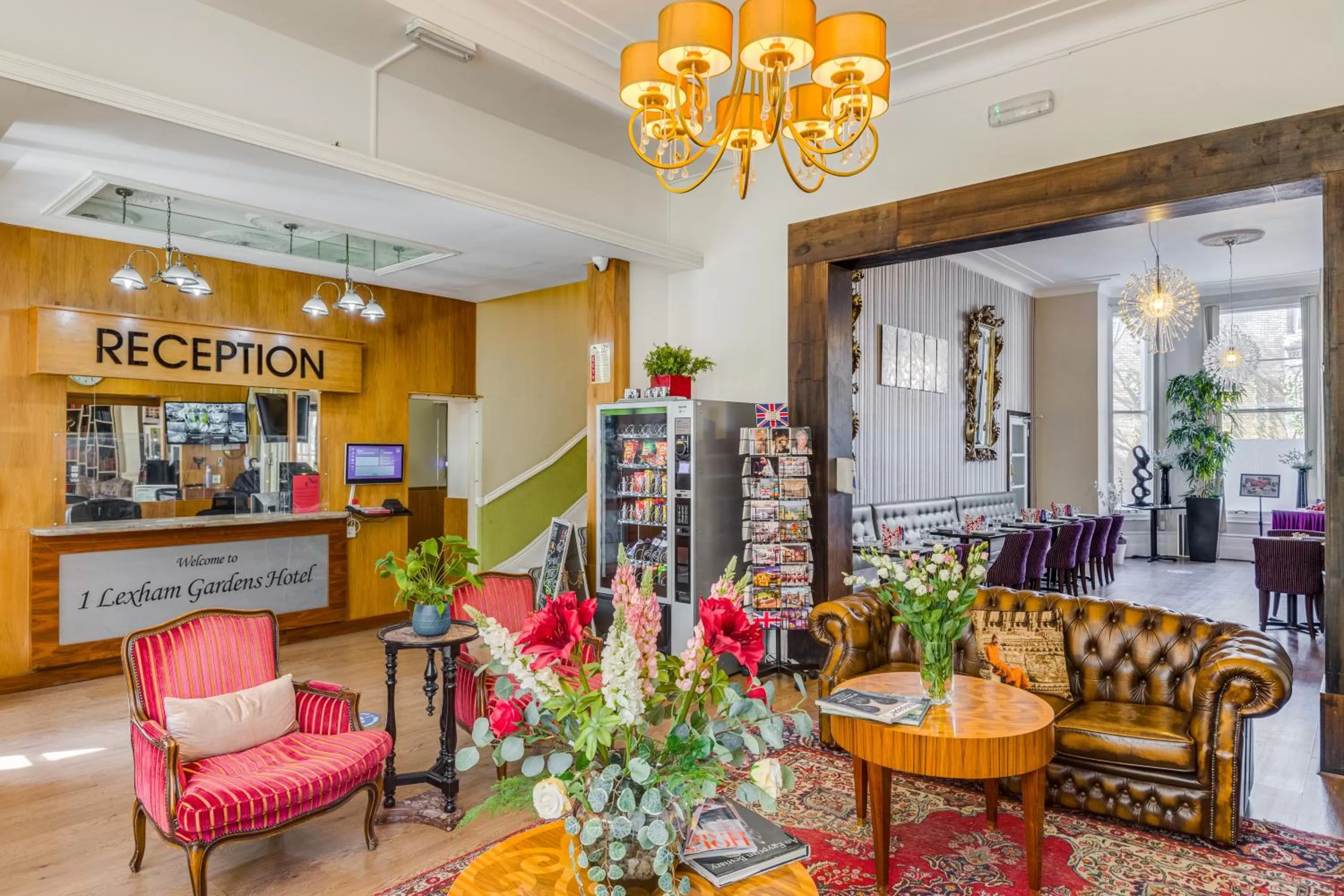 Living room in 1 Lexham Gardens Hotel